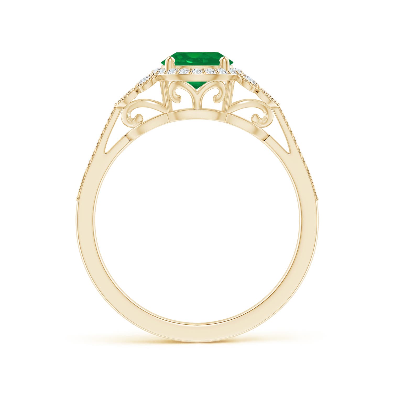 AA - Emerald / 1 CT / 14 KT Yellow Gold