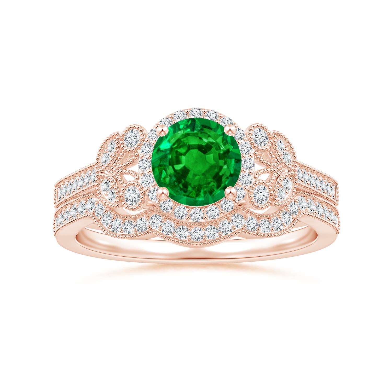 Premium - Lab-Grown Emerald / 1 CT / 18 KT Rose Gold