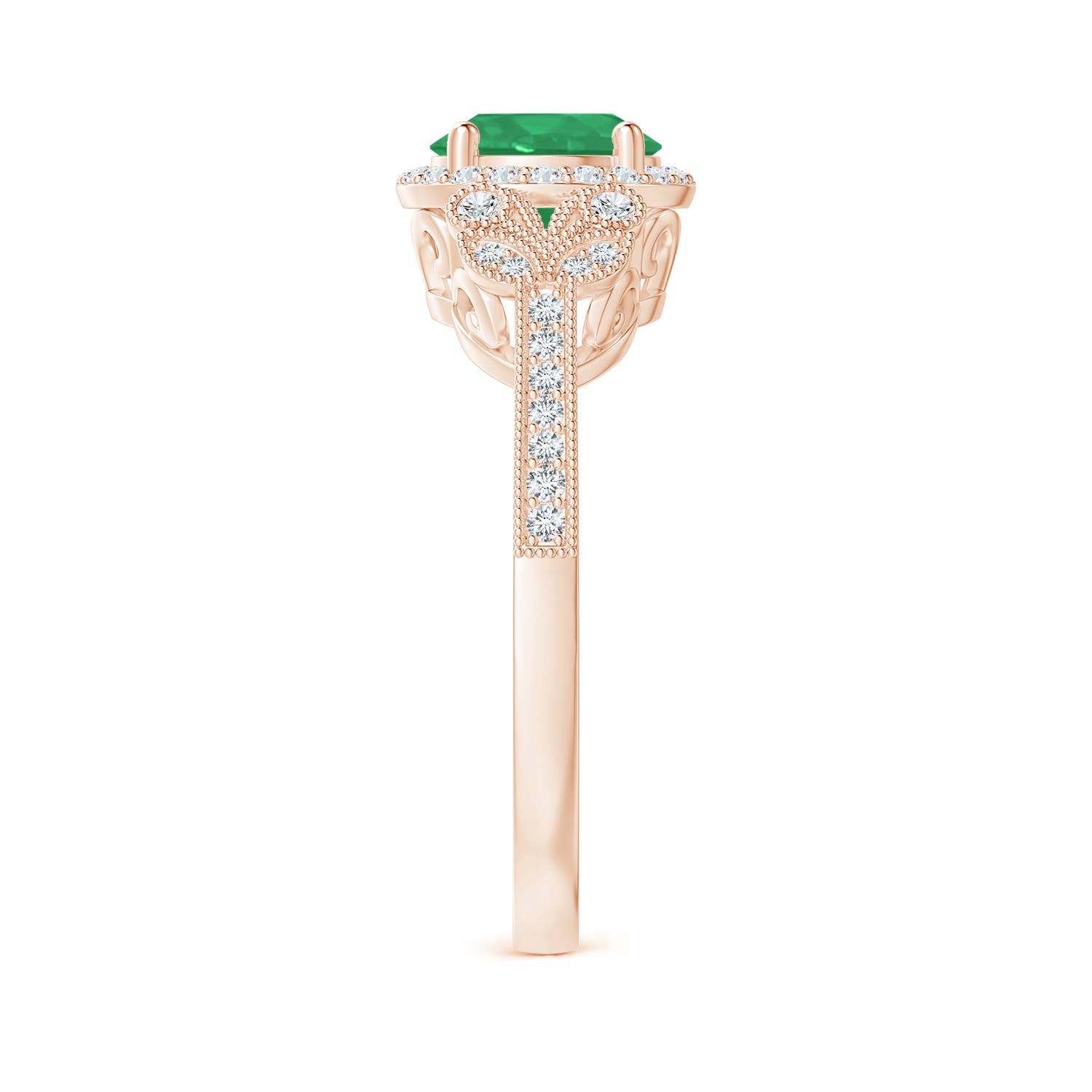 A - Emerald / 1.51 CT / 14 KT Rose Gold