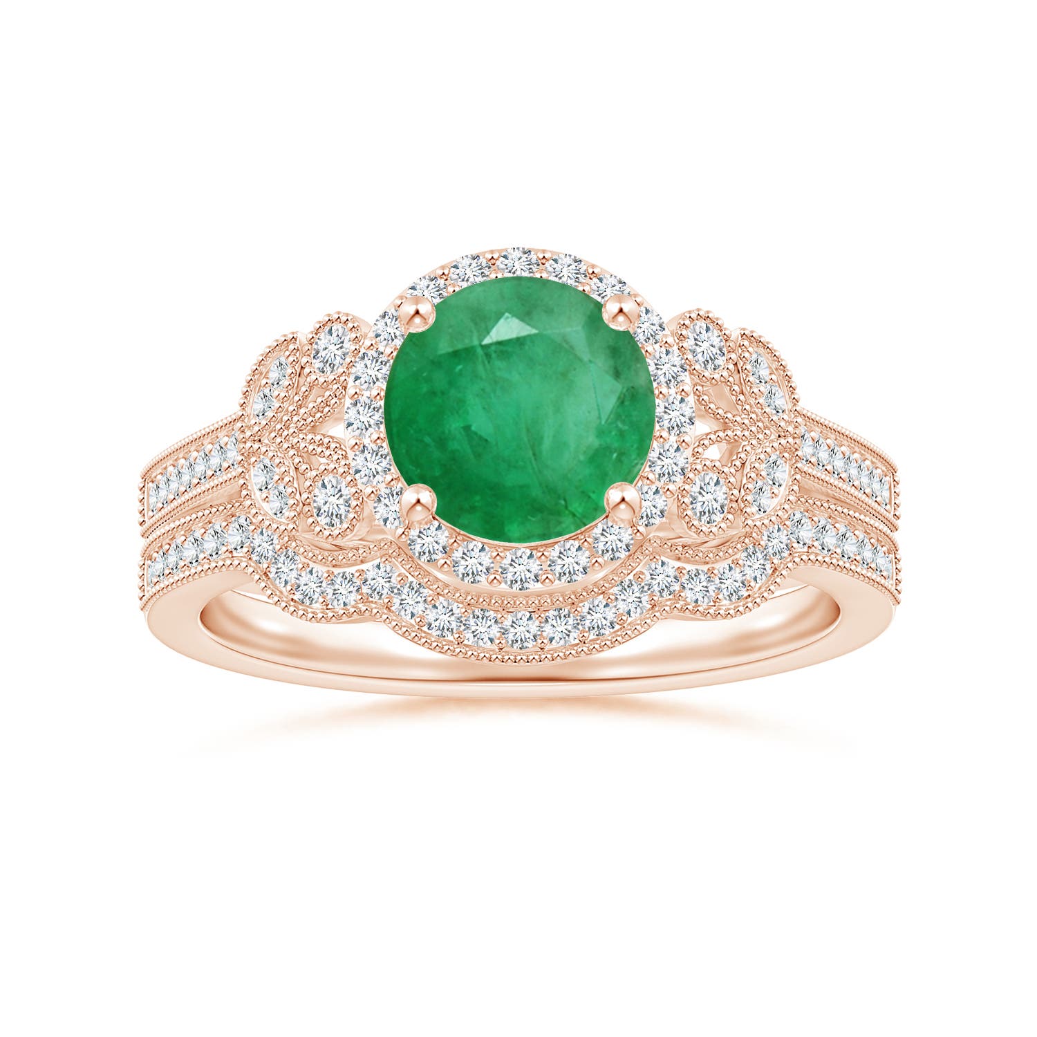 A - Emerald / 1.51 CT / 14 KT Rose Gold