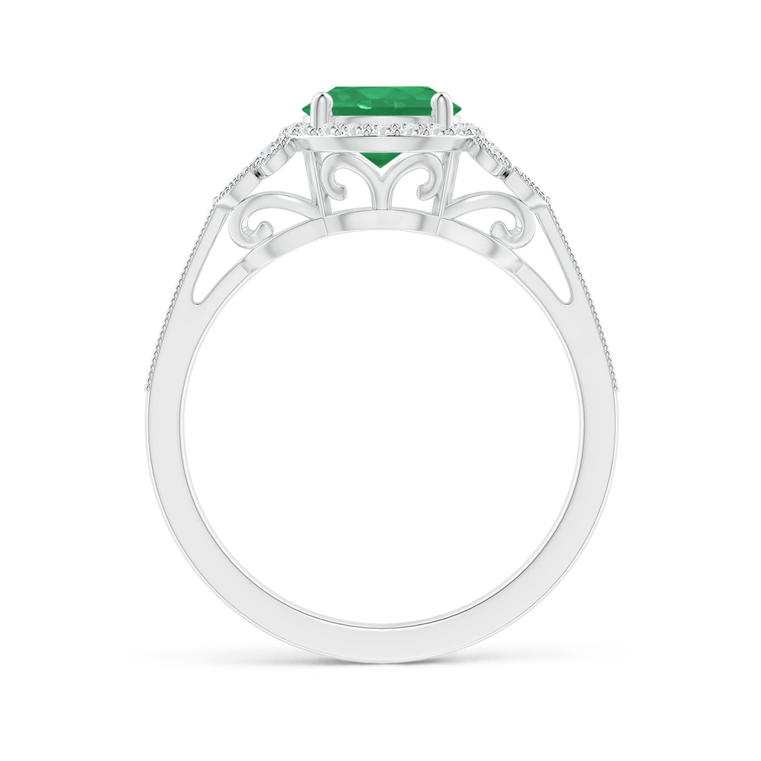 A - Emerald / 1.51 CT / 14 KT White Gold