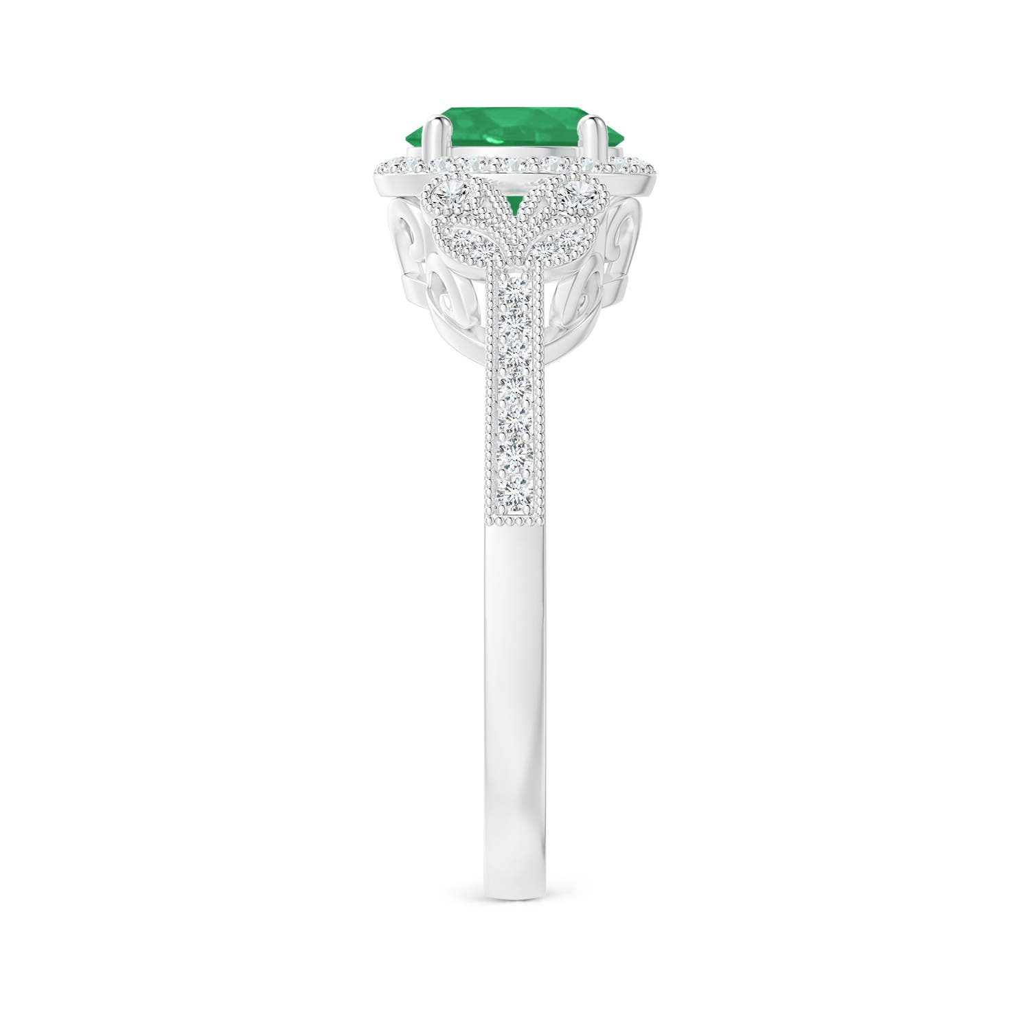 A - Emerald / 1.51 CT / 14 KT White Gold