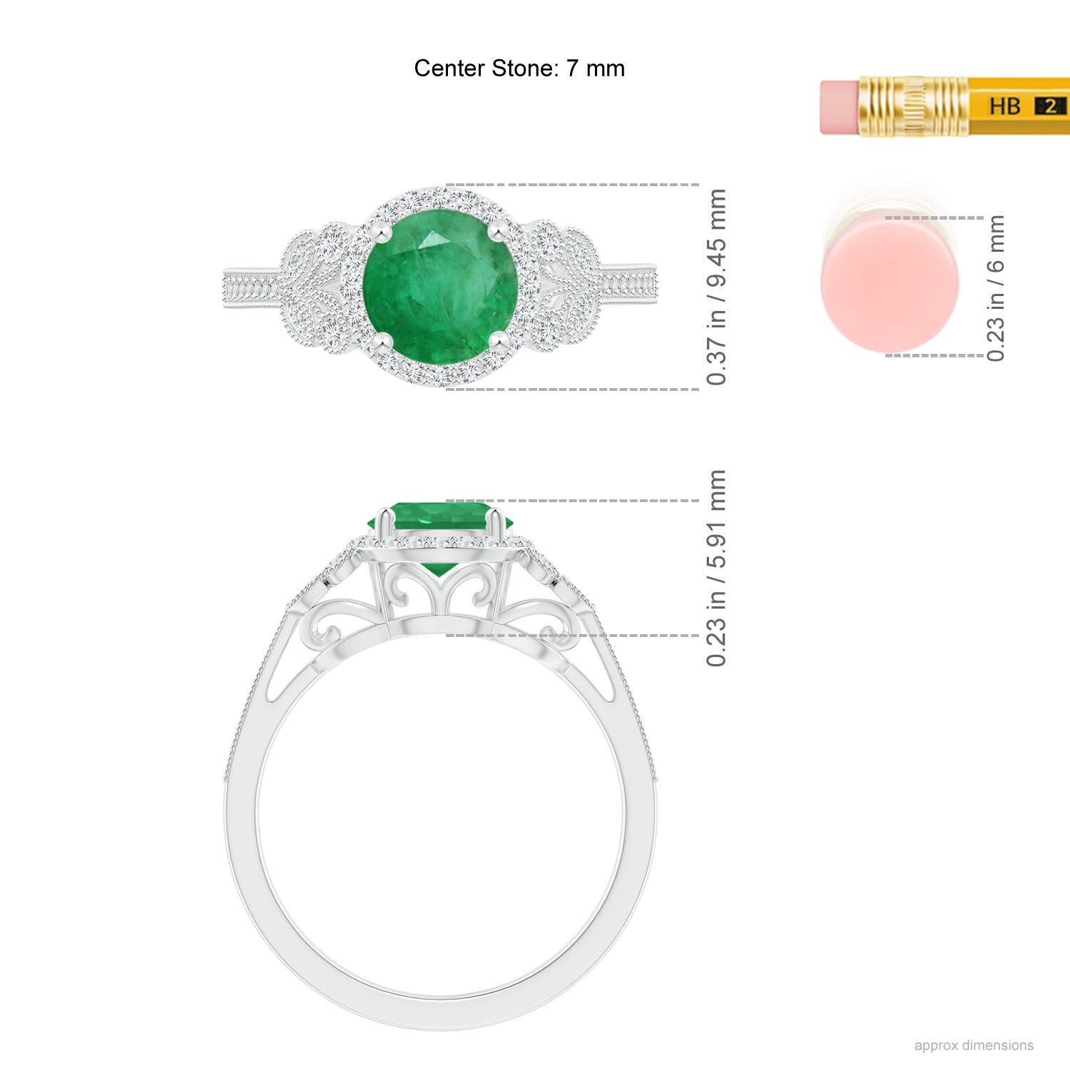 A - Emerald / 1.51 CT / 14 KT White Gold