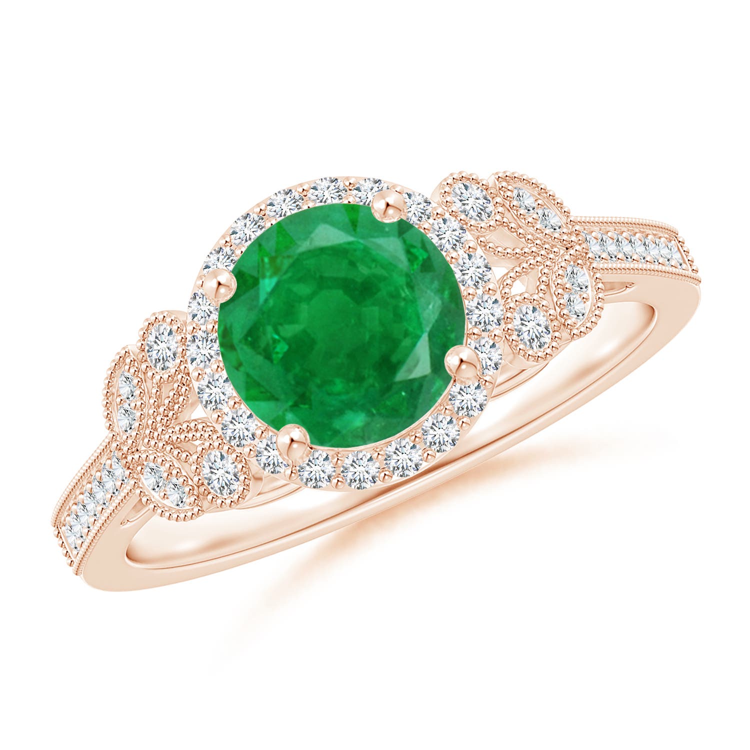 AA - Emerald / 1.51 CT / 14 KT Rose Gold