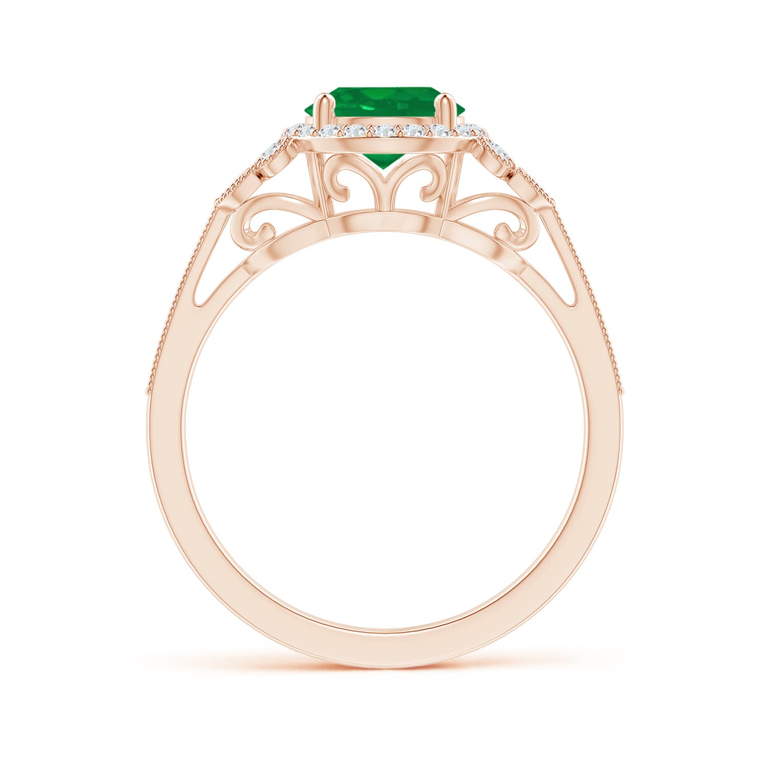 AA - Emerald / 1.51 CT / 14 KT Rose Gold