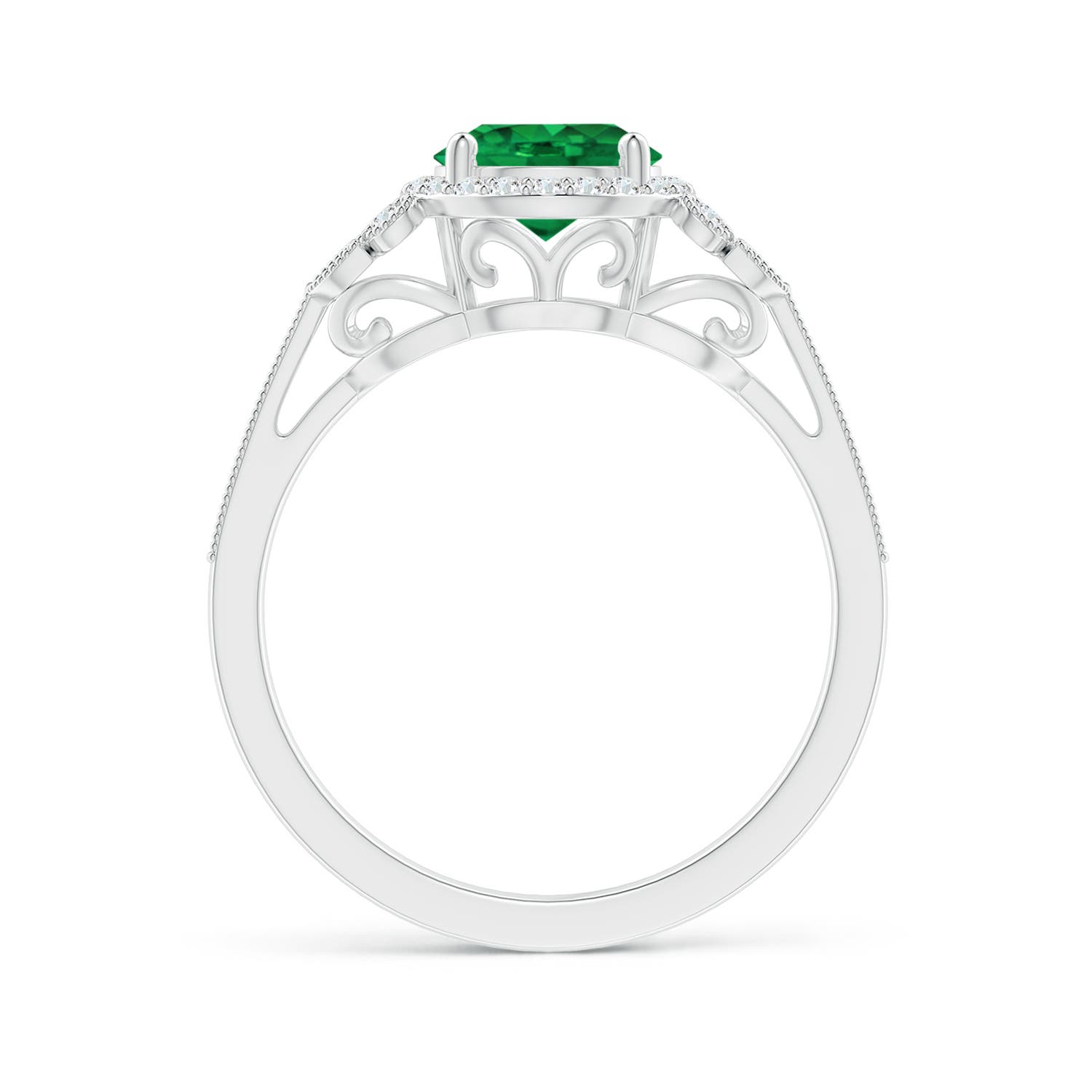 AAA - Emerald / 1.51 CT / 14 KT White Gold