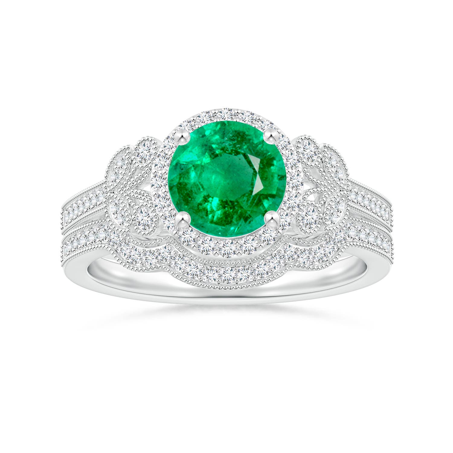 AAA - Emerald / 1.51 CT / 14 KT White Gold