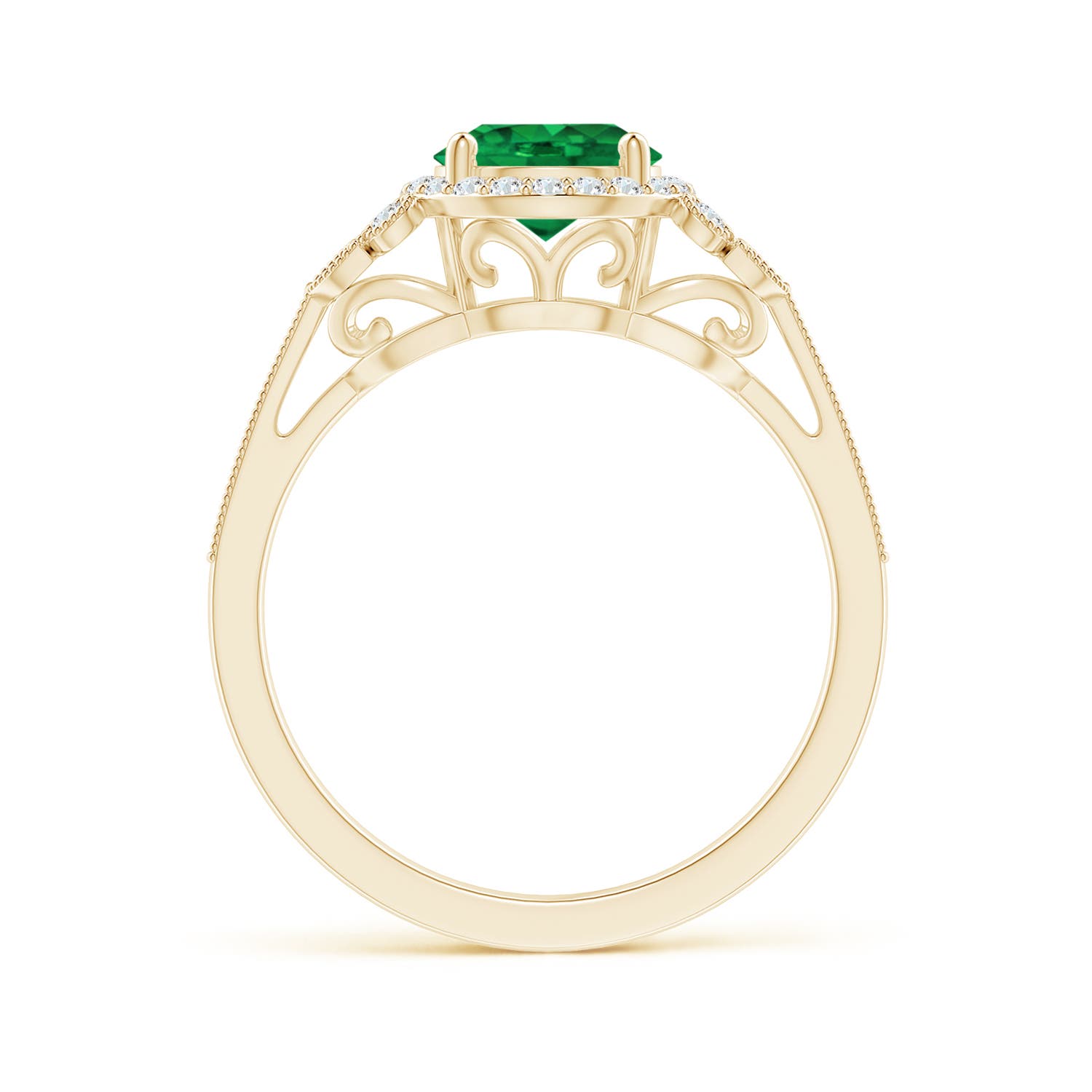 AAA - Emerald / 1.51 CT / 14 KT Yellow Gold