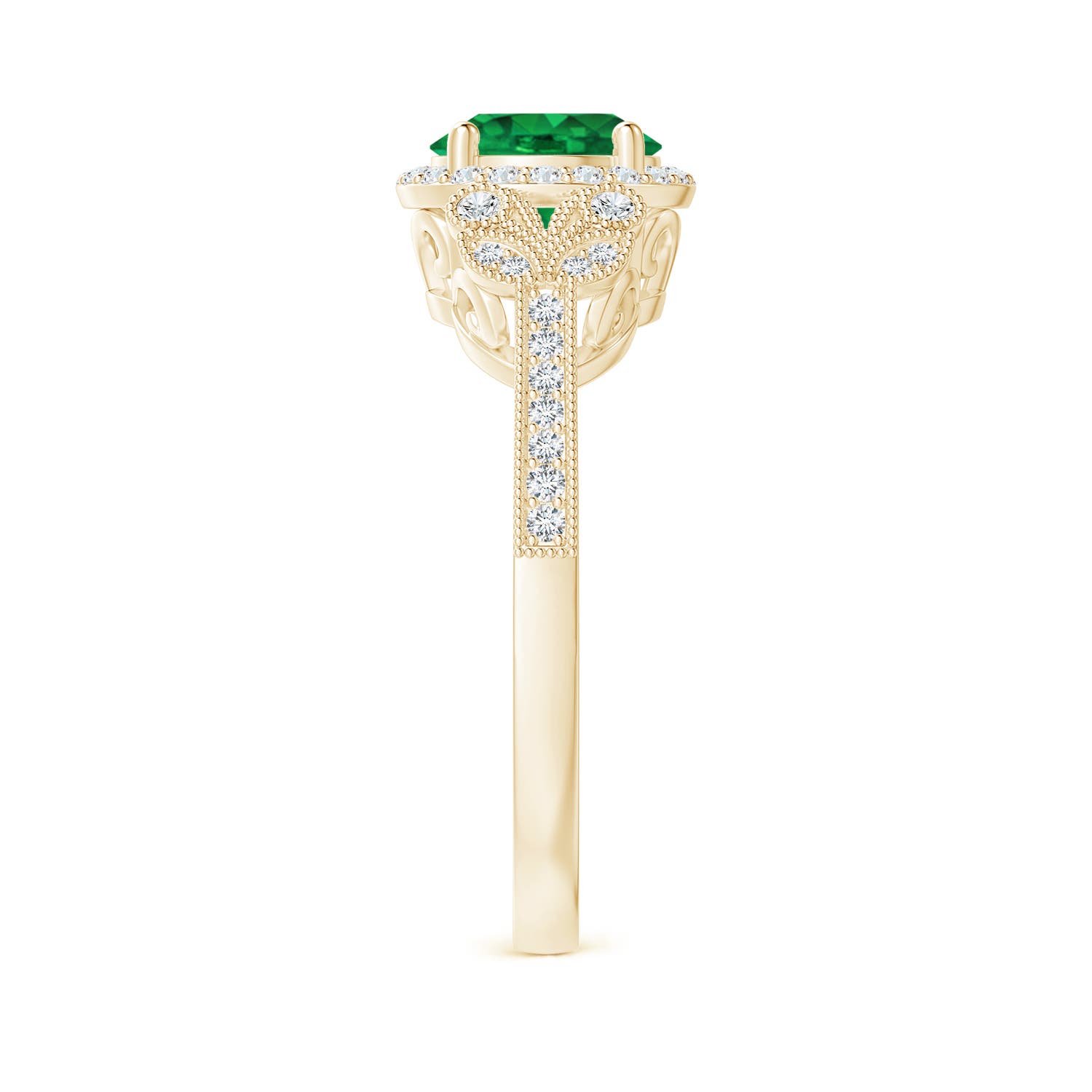 AAA - Emerald / 1.51 CT / 14 KT Yellow Gold