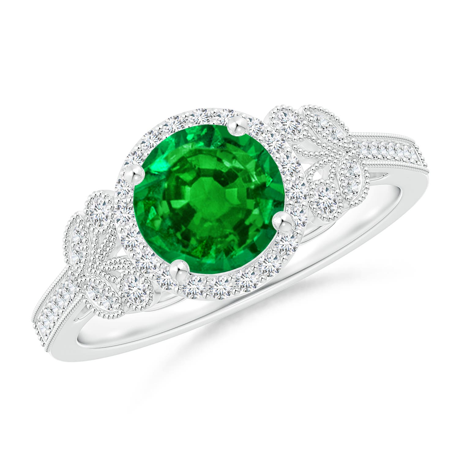 AAAA - Emerald / 1.51 CT / 14 KT White Gold