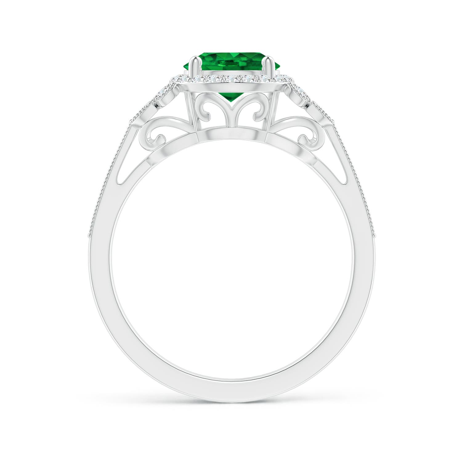 AAAA - Emerald / 1.51 CT / 14 KT White Gold