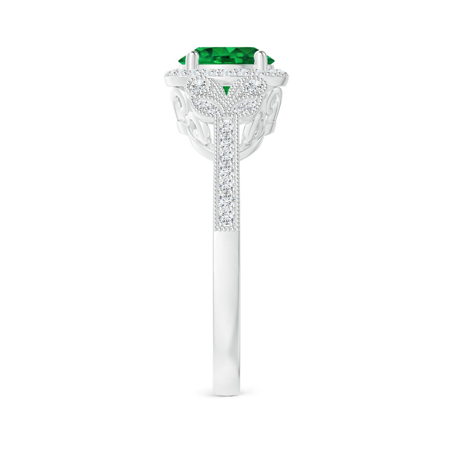 AAAA - Emerald / 1.51 CT / 14 KT White Gold