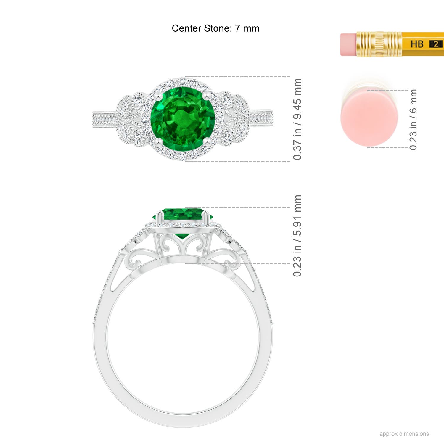 AAAA - Emerald / 1.51 CT / 14 KT White Gold