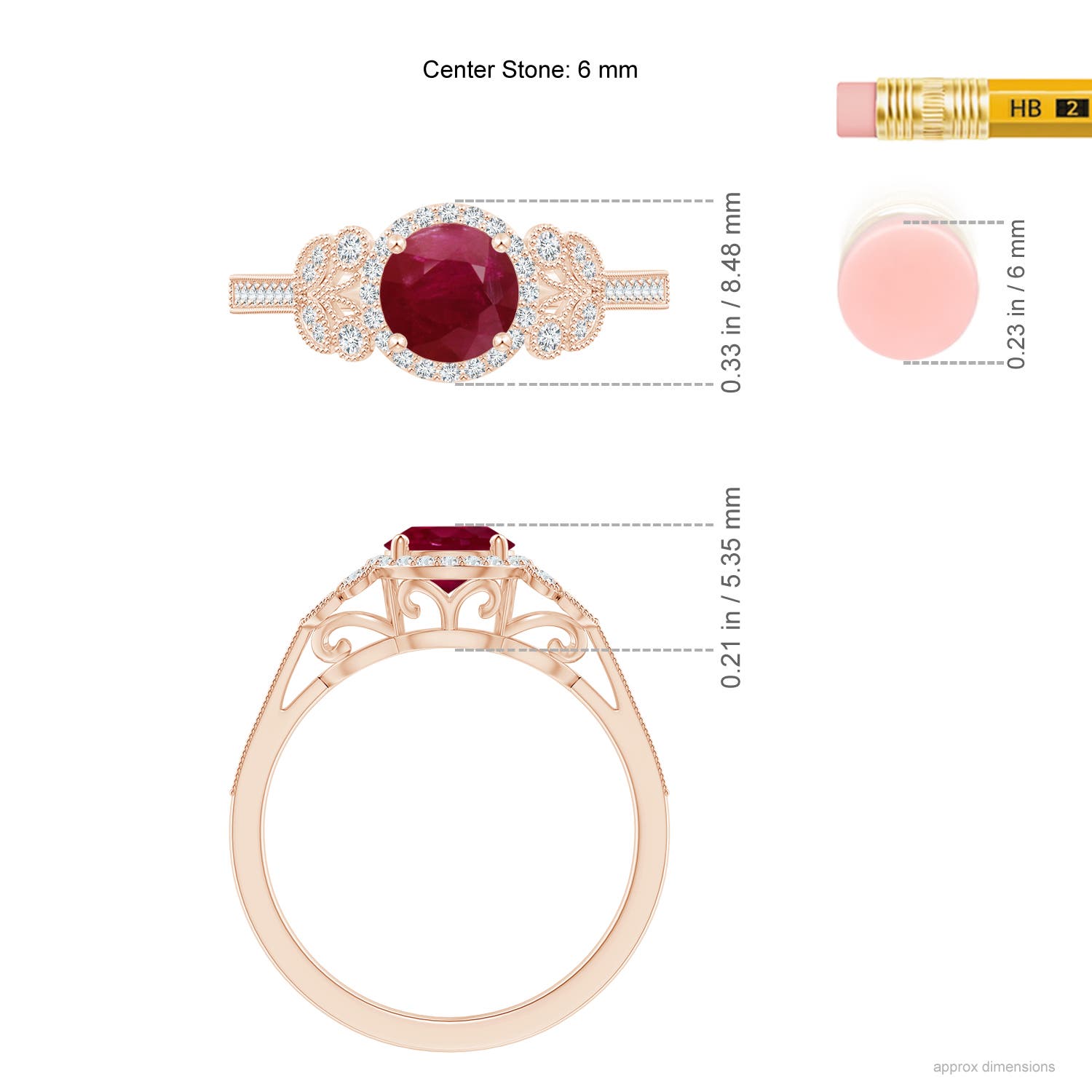 A - Ruby / 1.25 CT / 14 KT Rose Gold