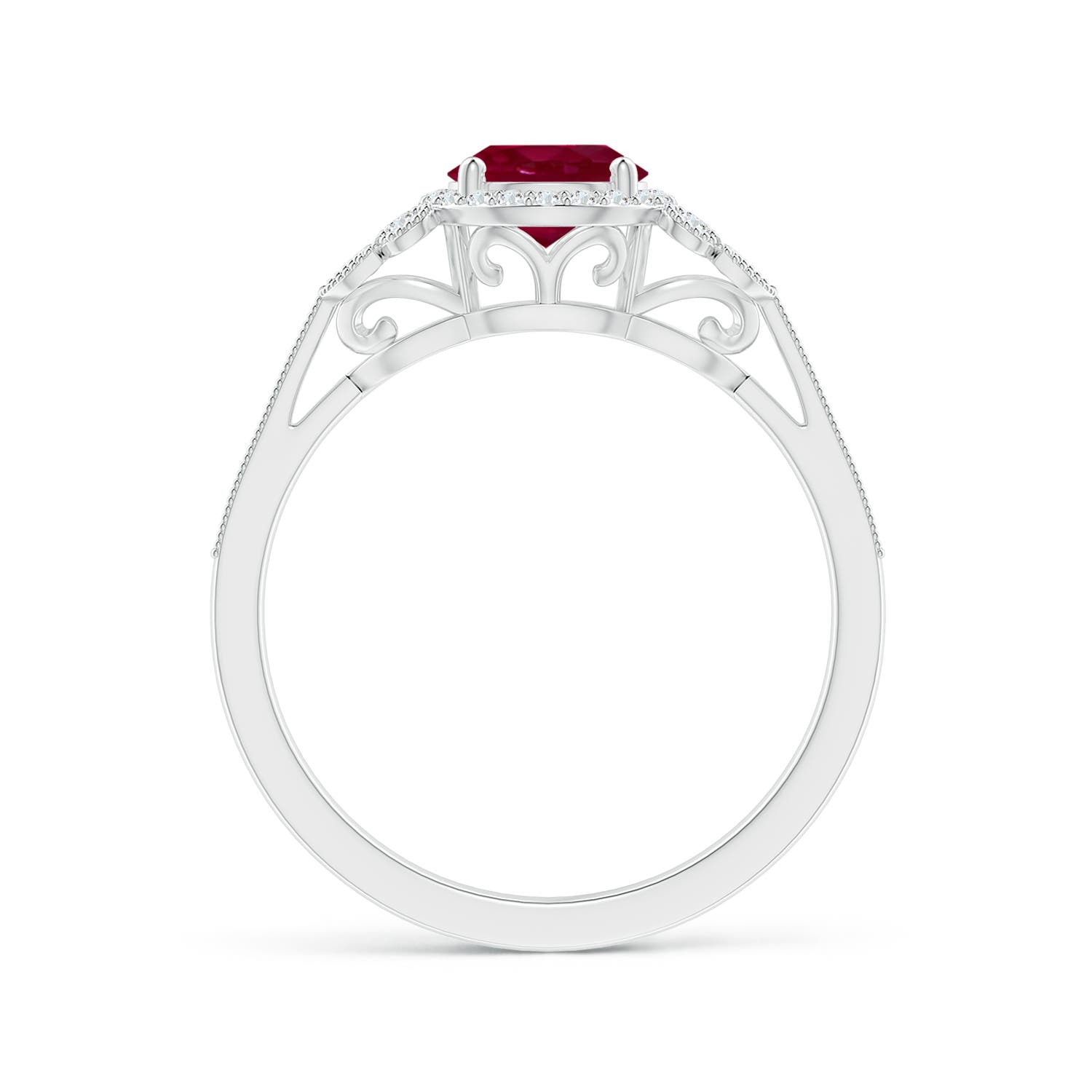 A - Ruby / 1.25 CT / 14 KT White Gold