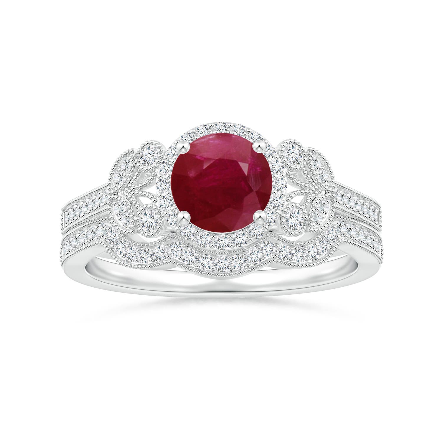 A - Ruby / 1.25 CT / 14 KT White Gold