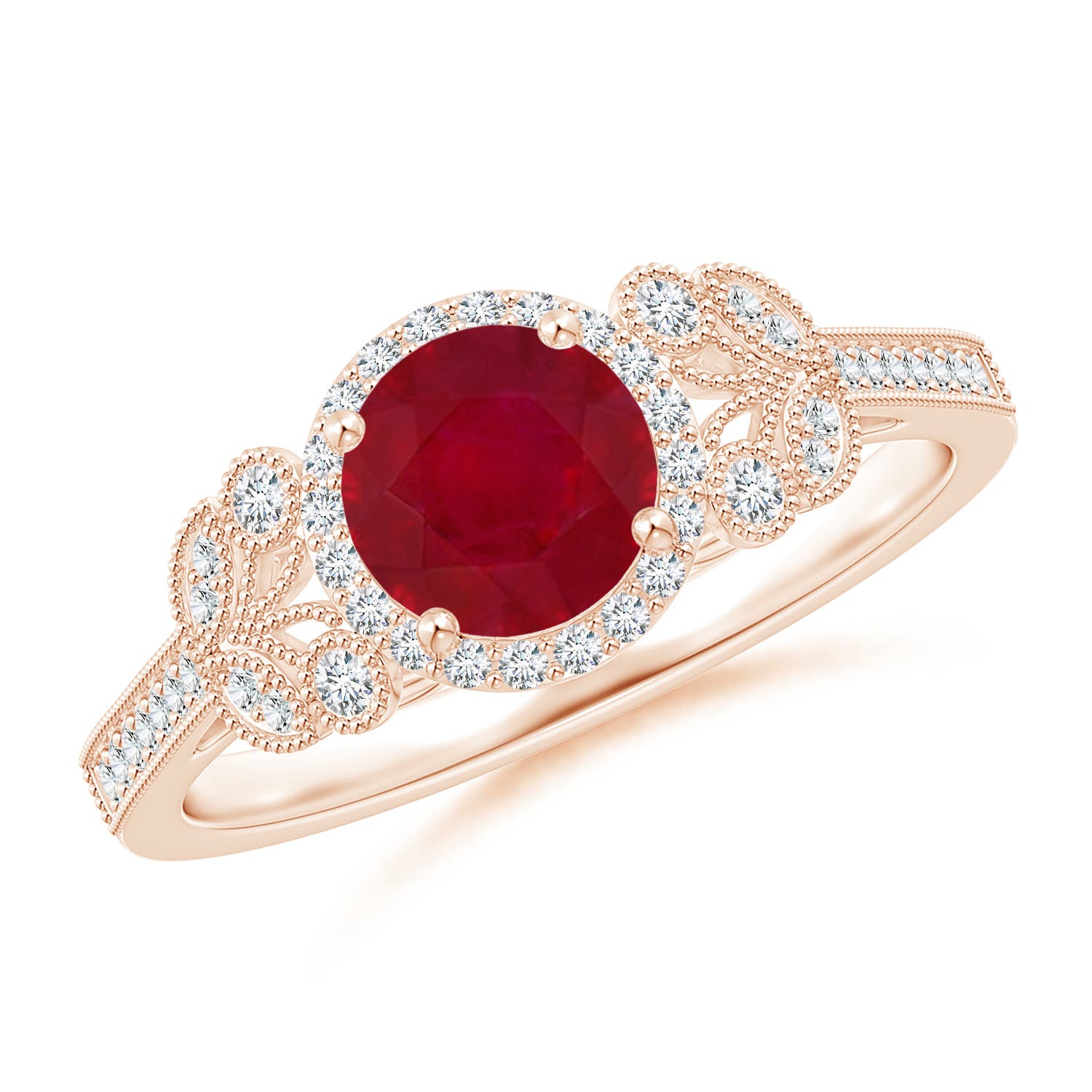 AA - Ruby / 1.25 CT / 14 KT Rose Gold