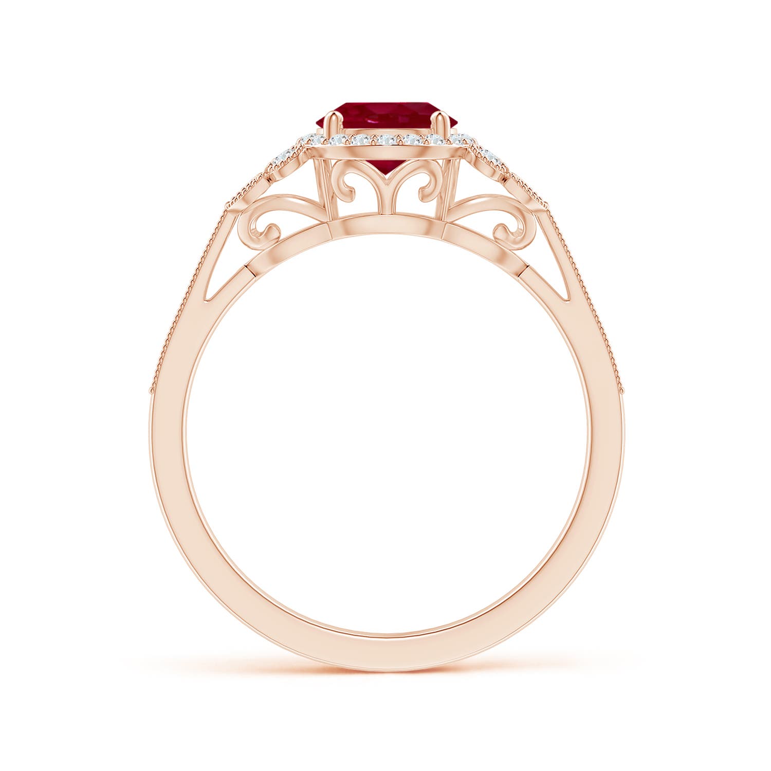 AA - Ruby / 1.25 CT / 14 KT Rose Gold