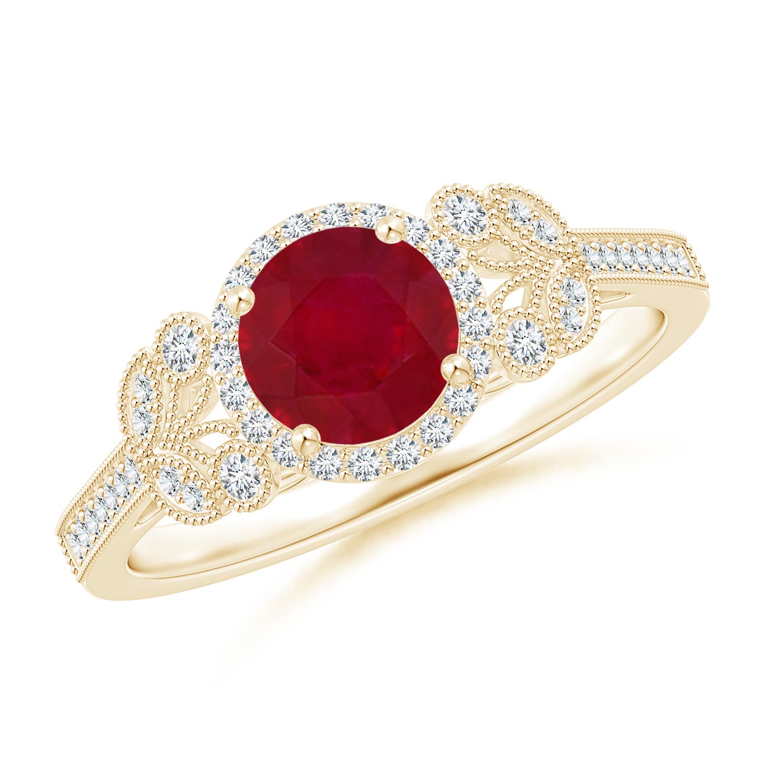 AA - Ruby / 1.25 CT / 14 KT Yellow Gold