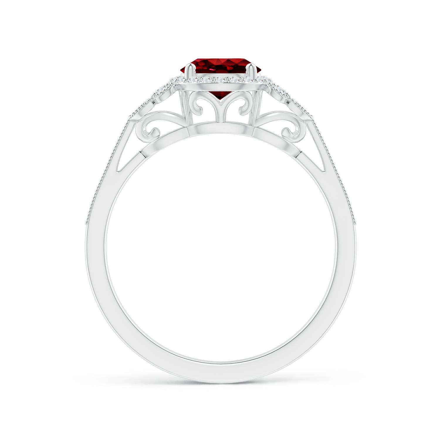 AAAA - Ruby / 1.25 CT / 14 KT White Gold