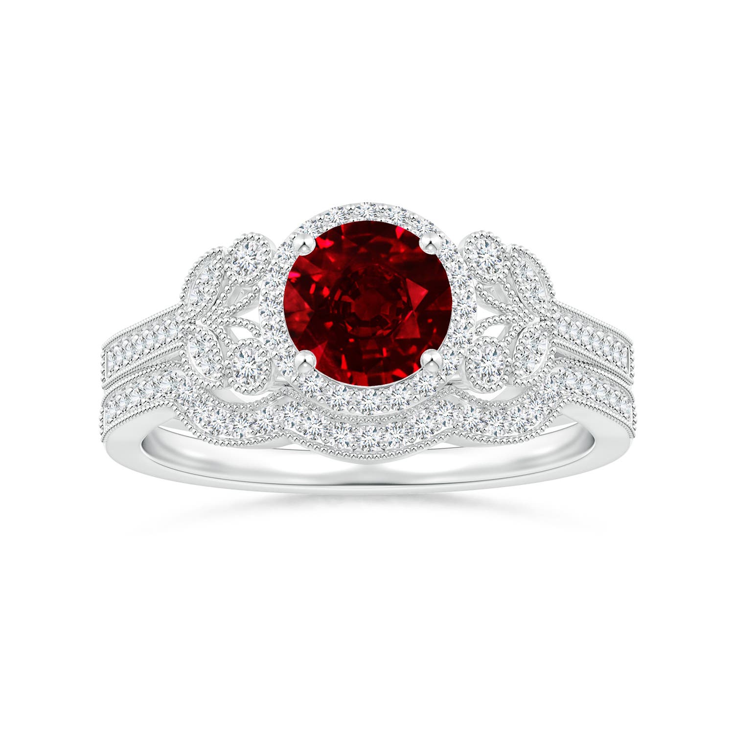 AAAA - Ruby / 1.25 CT / 14 KT White Gold