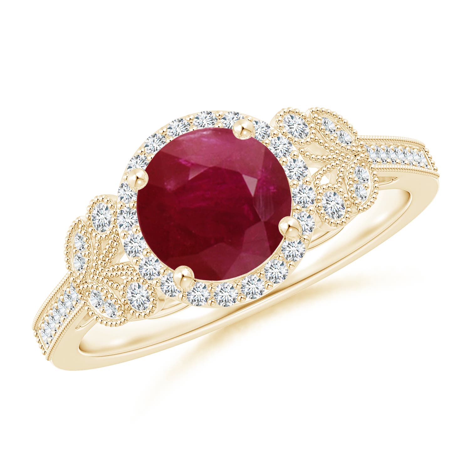 A - Ruby / 1.71 CT / 14 KT Yellow Gold