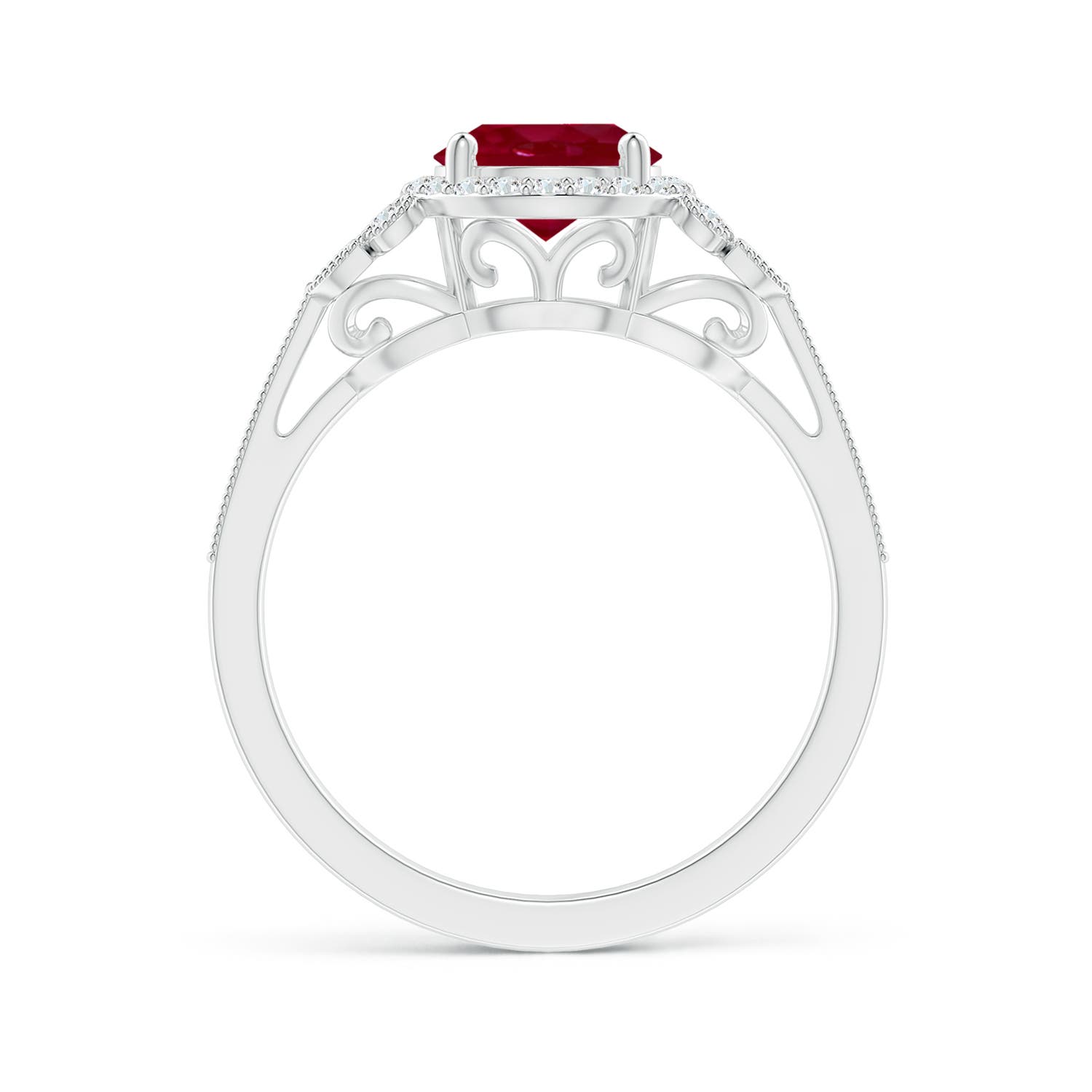 AA - Ruby / 1.71 CT / 14 KT White Gold