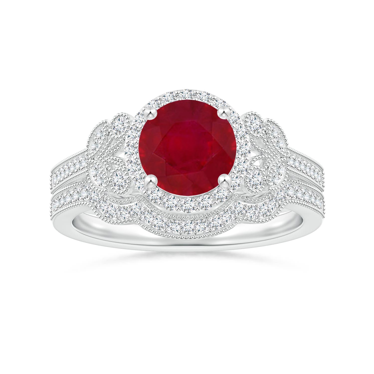 AA - Ruby / 1.71 CT / 14 KT White Gold