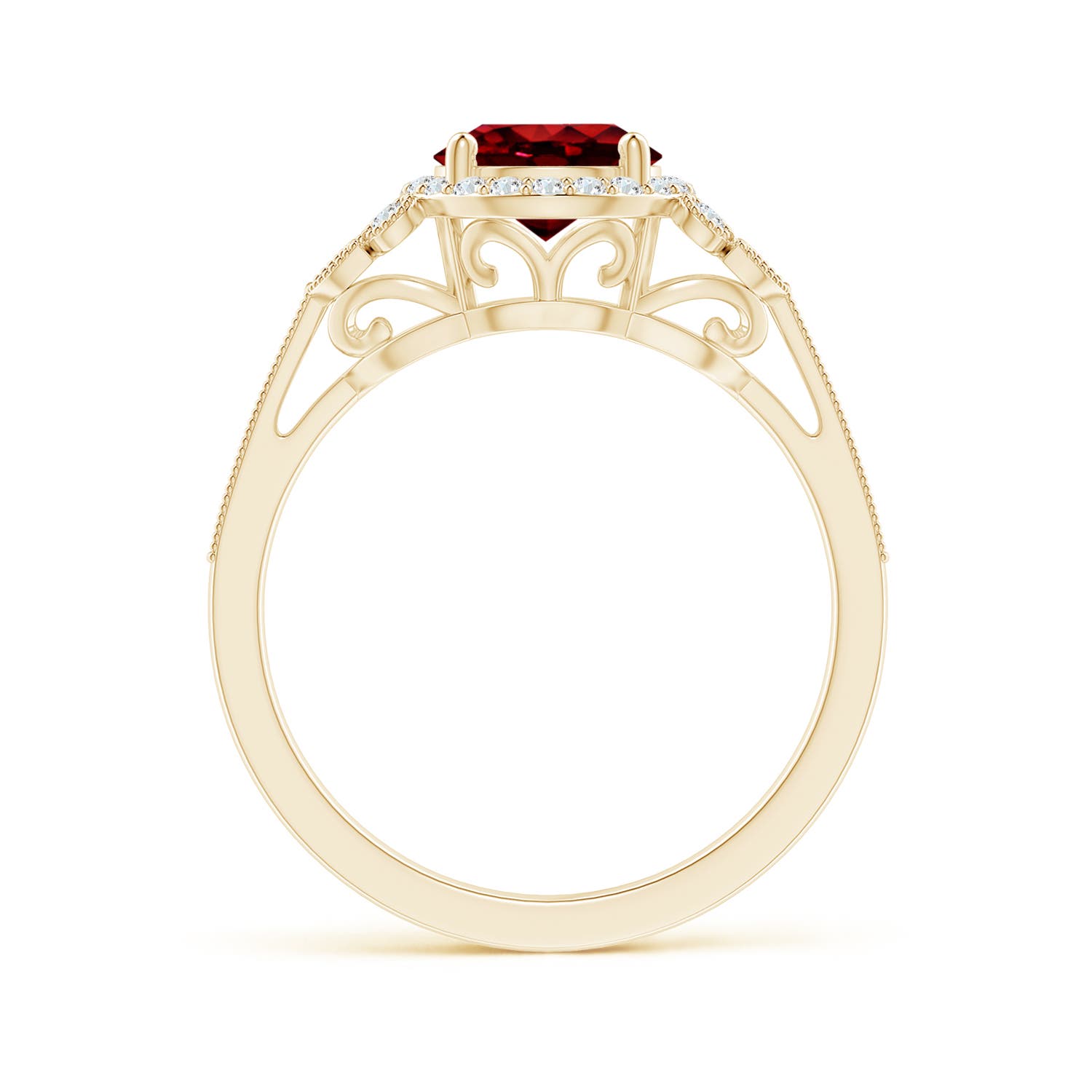 AAAA - Ruby / 1.71 CT / 14 KT Yellow Gold