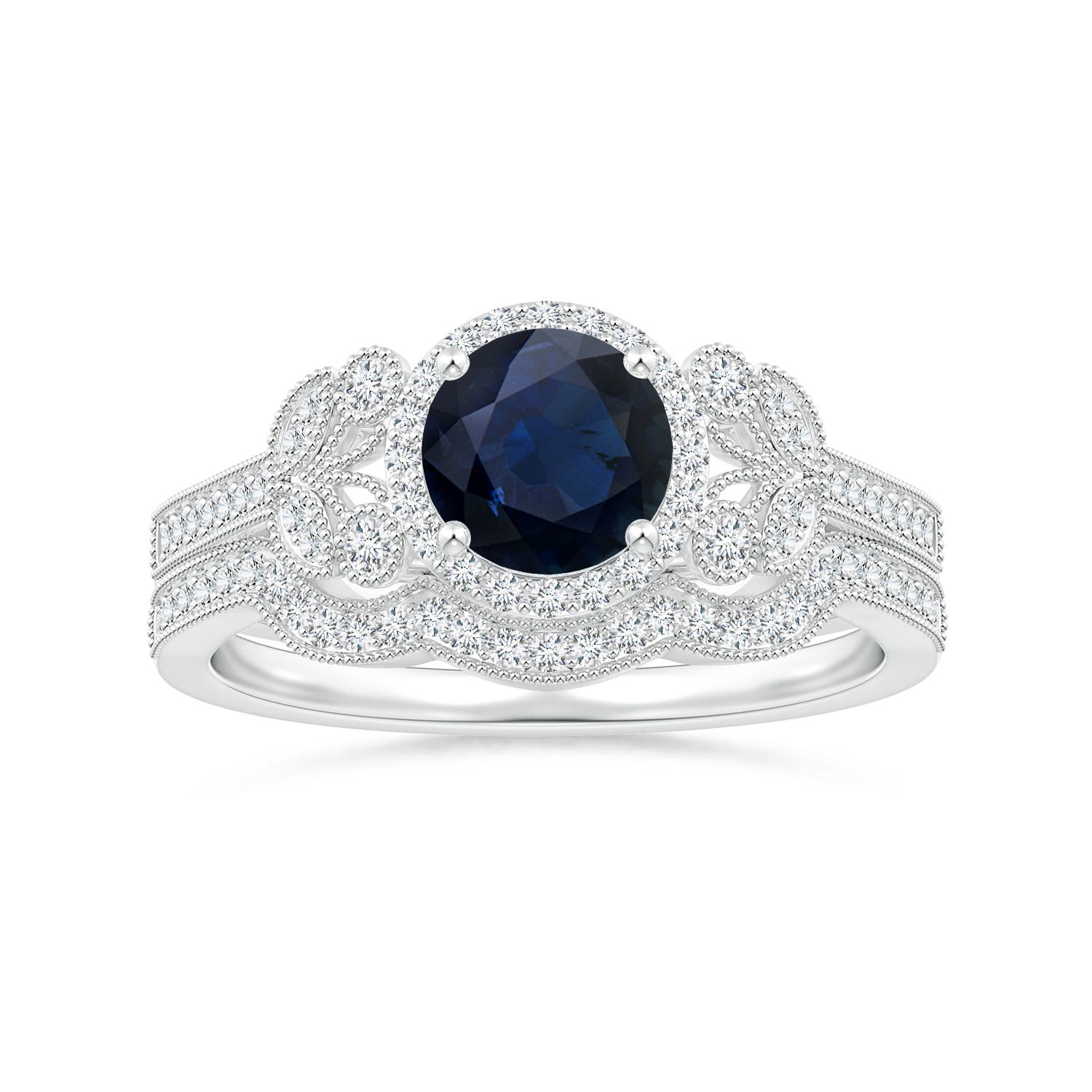 A - Blue Sapphire / 1.25 CT / 14 KT White Gold