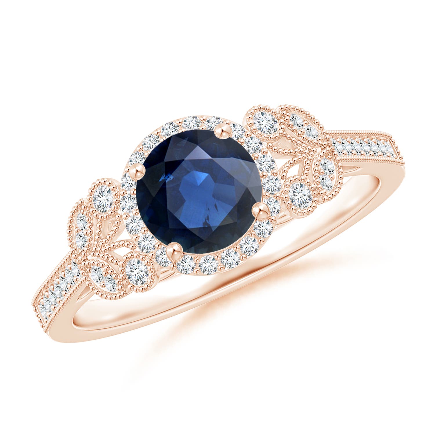 AA - Blue Sapphire / 1.25 CT / 14 KT Rose Gold