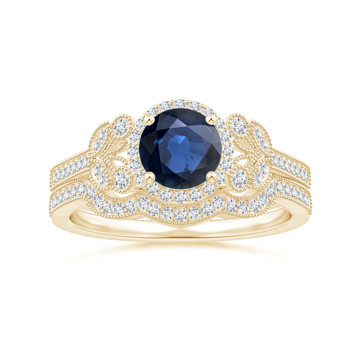 AA - Blue Sapphire / 1.25 CT / 14 KT Yellow Gold