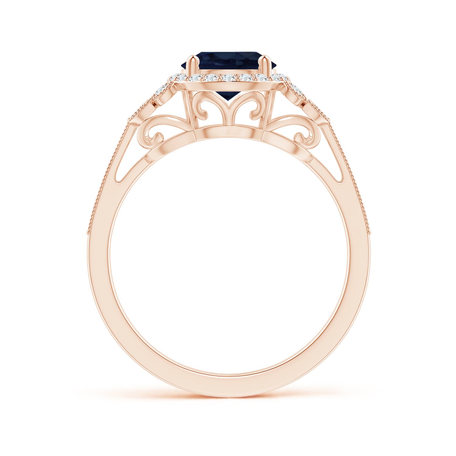 A - Blue Sapphire / 1.91 CT / 14 KT Rose Gold