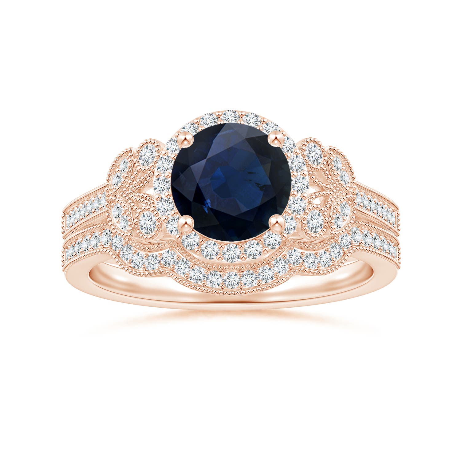 A - Blue Sapphire / 1.91 CT / 14 KT Rose Gold