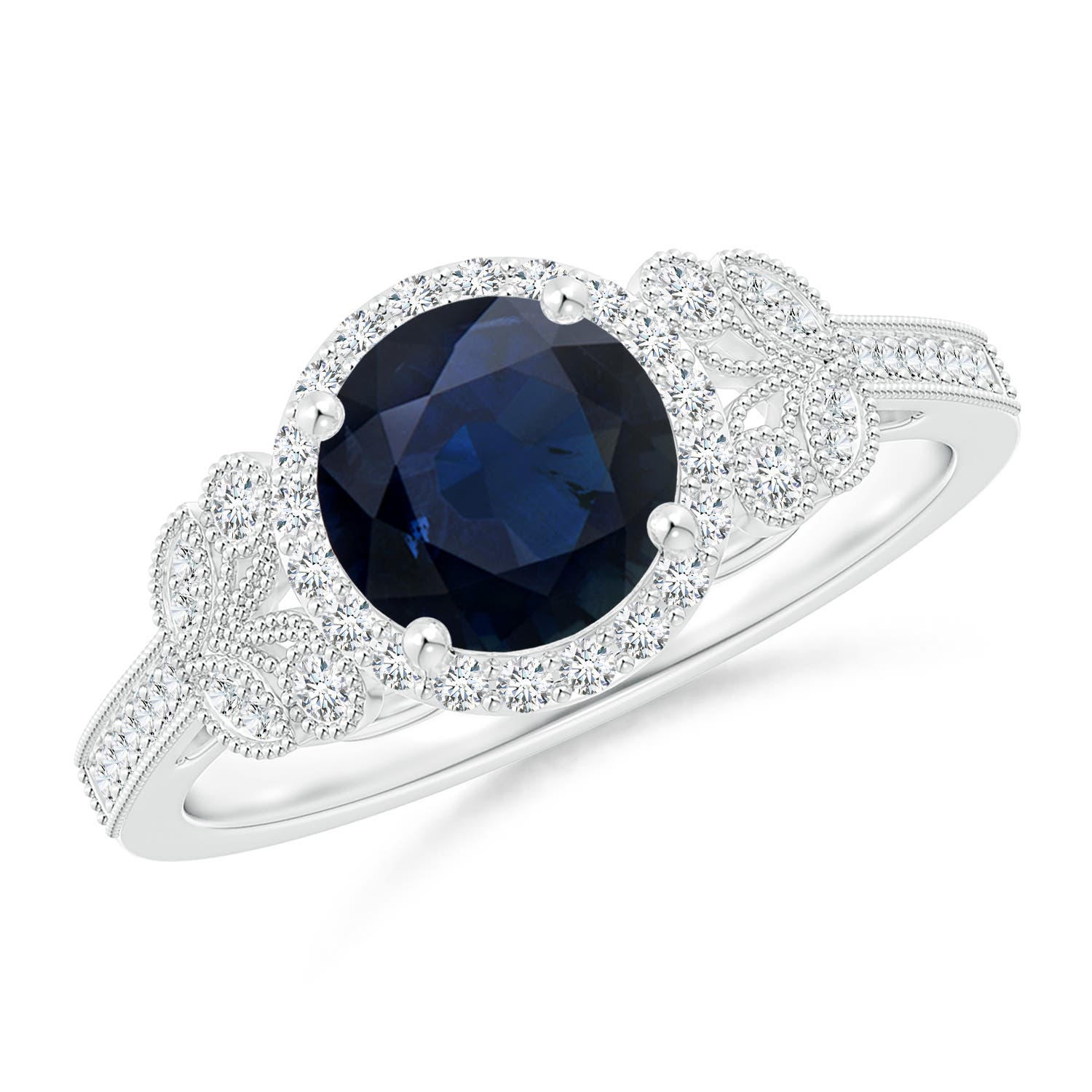 A - Blue Sapphire / 1.91 CT / 14 KT White Gold