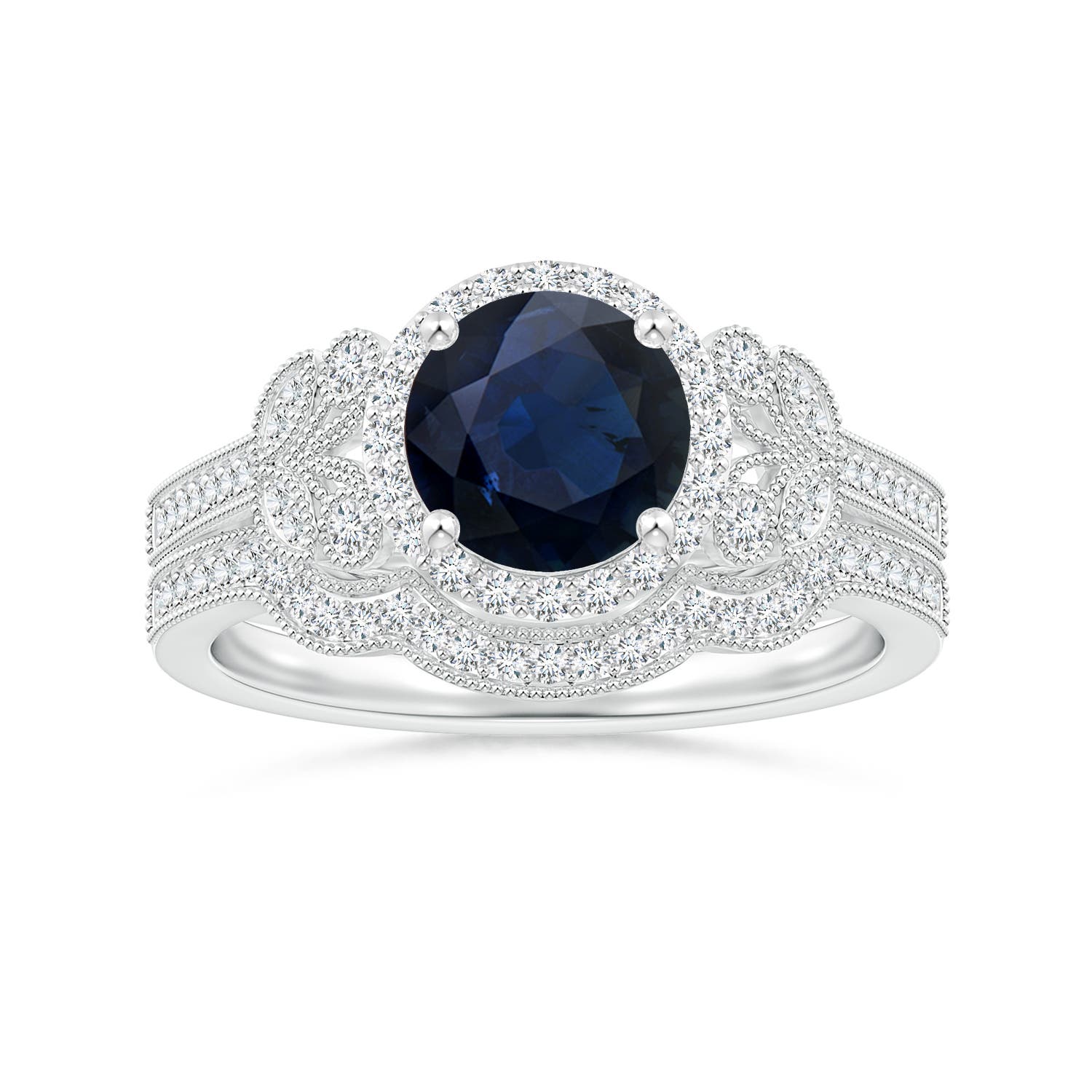 A - Blue Sapphire / 1.91 CT / 14 KT White Gold