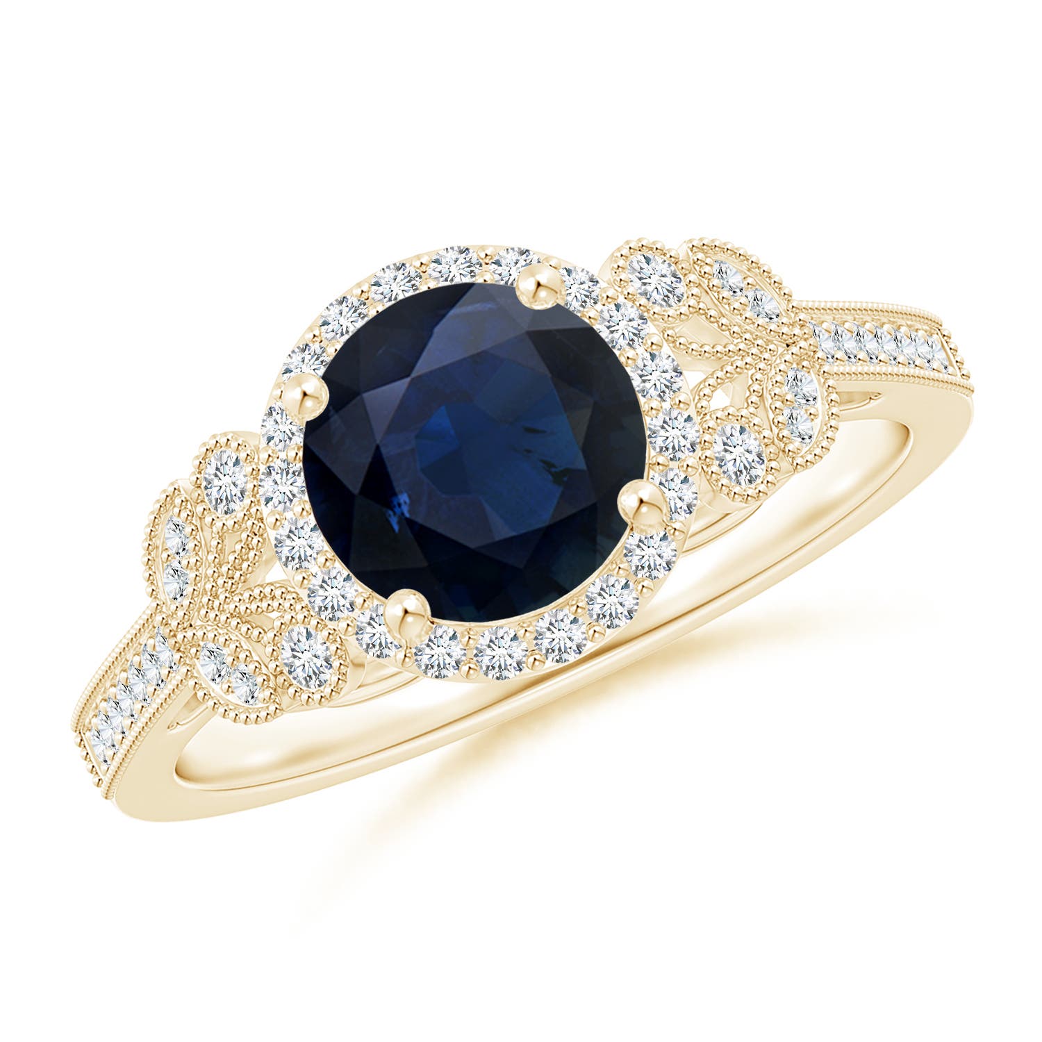 A - Blue Sapphire / 1.91 CT / 14 KT Yellow Gold