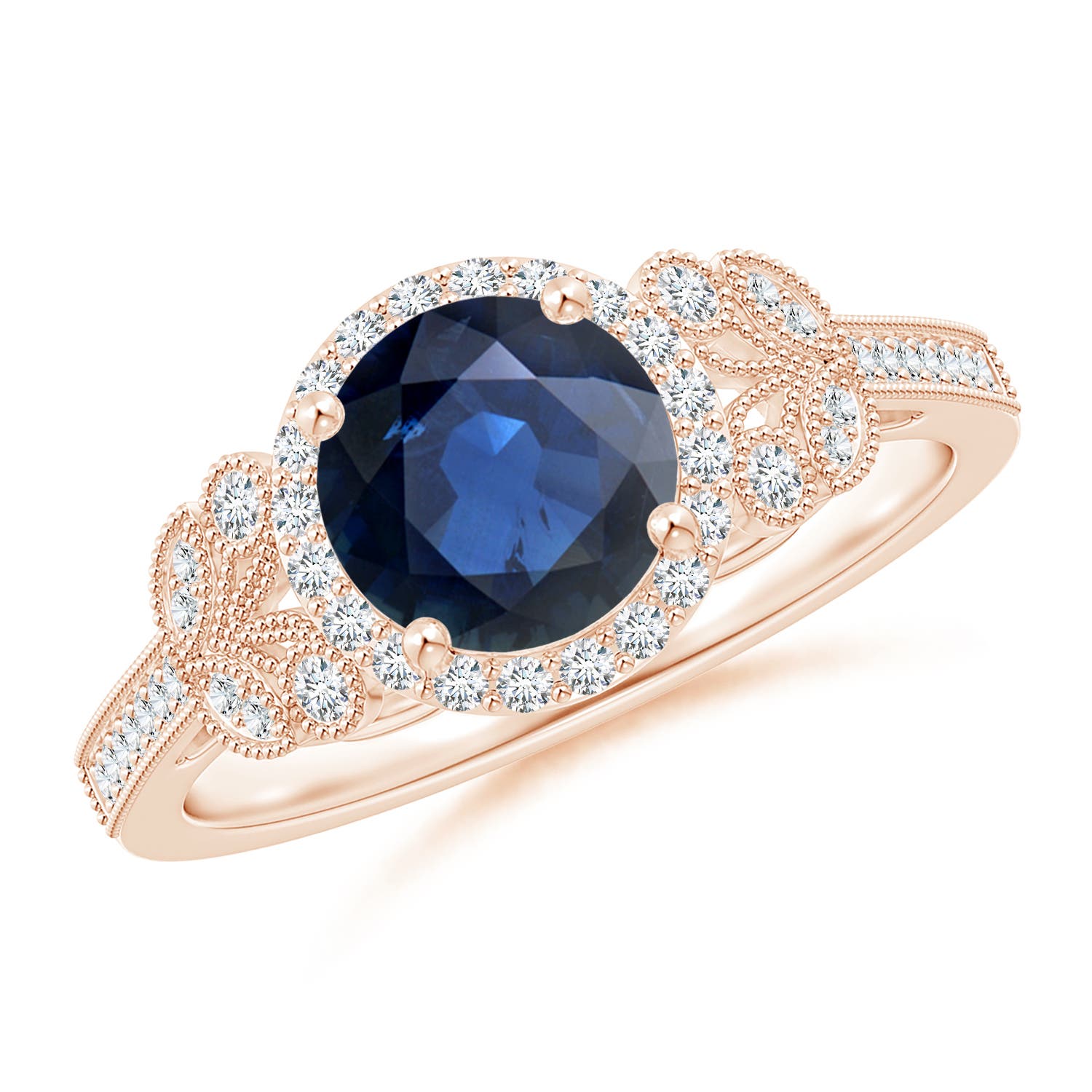 AA - Blue Sapphire / 1.91 CT / 14 KT Rose Gold