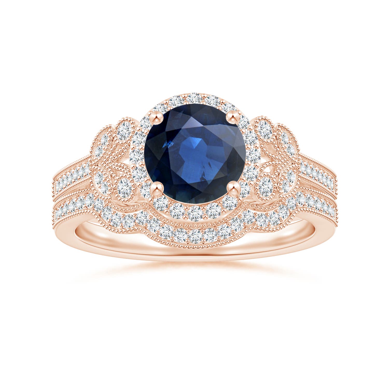 AA - Blue Sapphire / 1.91 CT / 14 KT Rose Gold