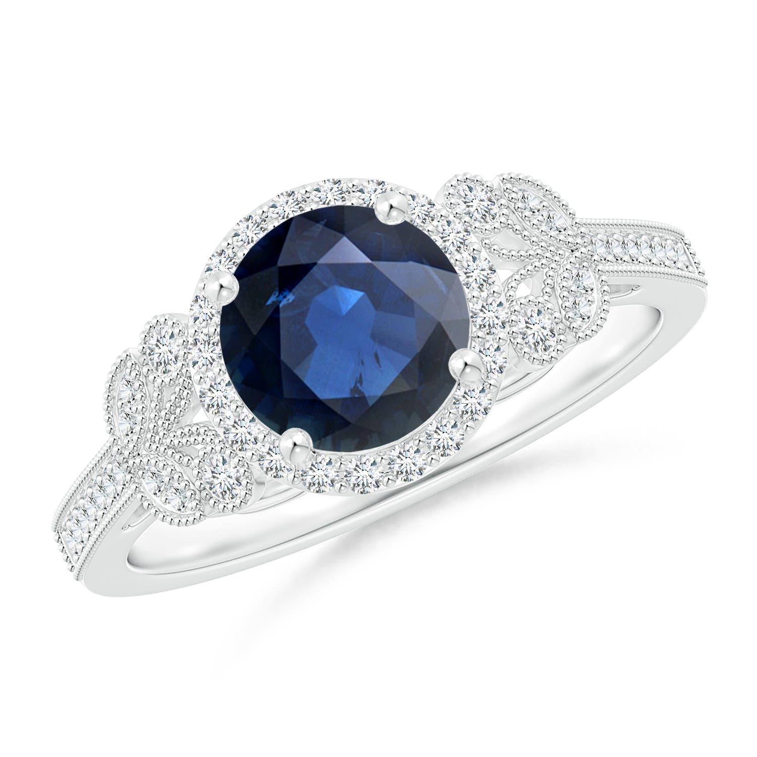 AA - Blue Sapphire / 1.91 CT / 14 KT White Gold