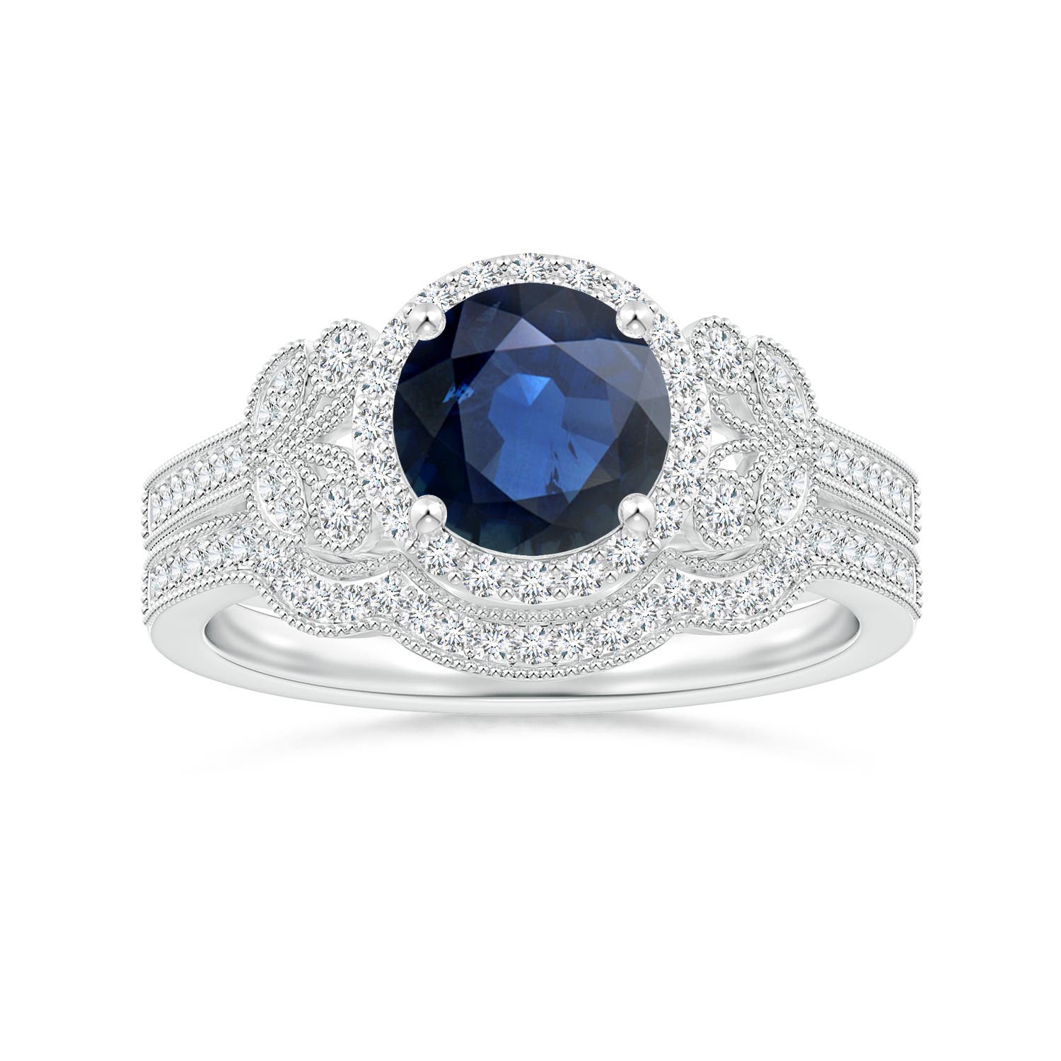 AA - Blue Sapphire / 1.91 CT / 14 KT White Gold