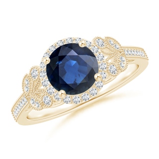 Round AA Blue Sapphire