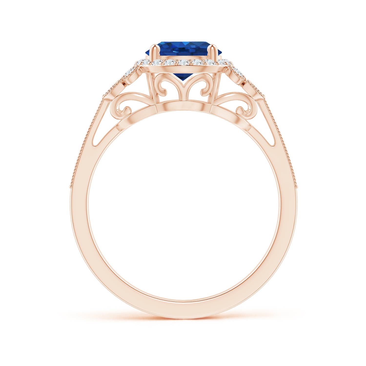 AAA - Blue Sapphire / 1.91 CT / 14 KT Rose Gold