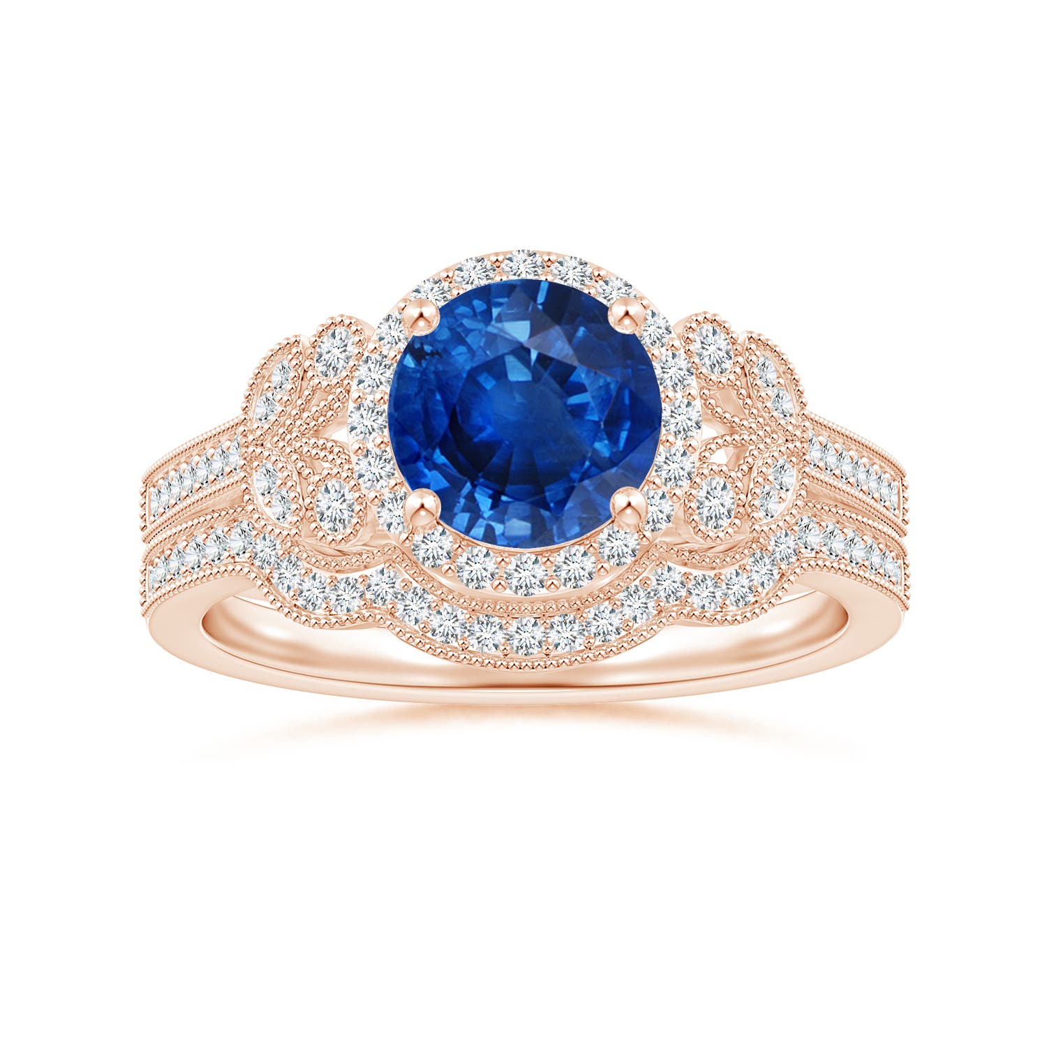 AAA - Blue Sapphire / 1.91 CT / 14 KT Rose Gold