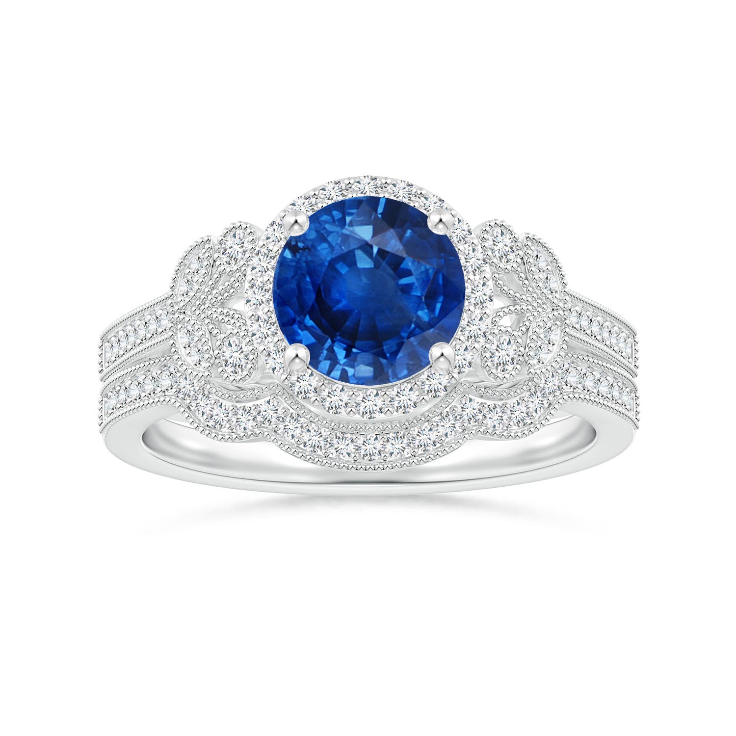 AAA - Blue Sapphire / 1.91 CT / 14 KT White Gold