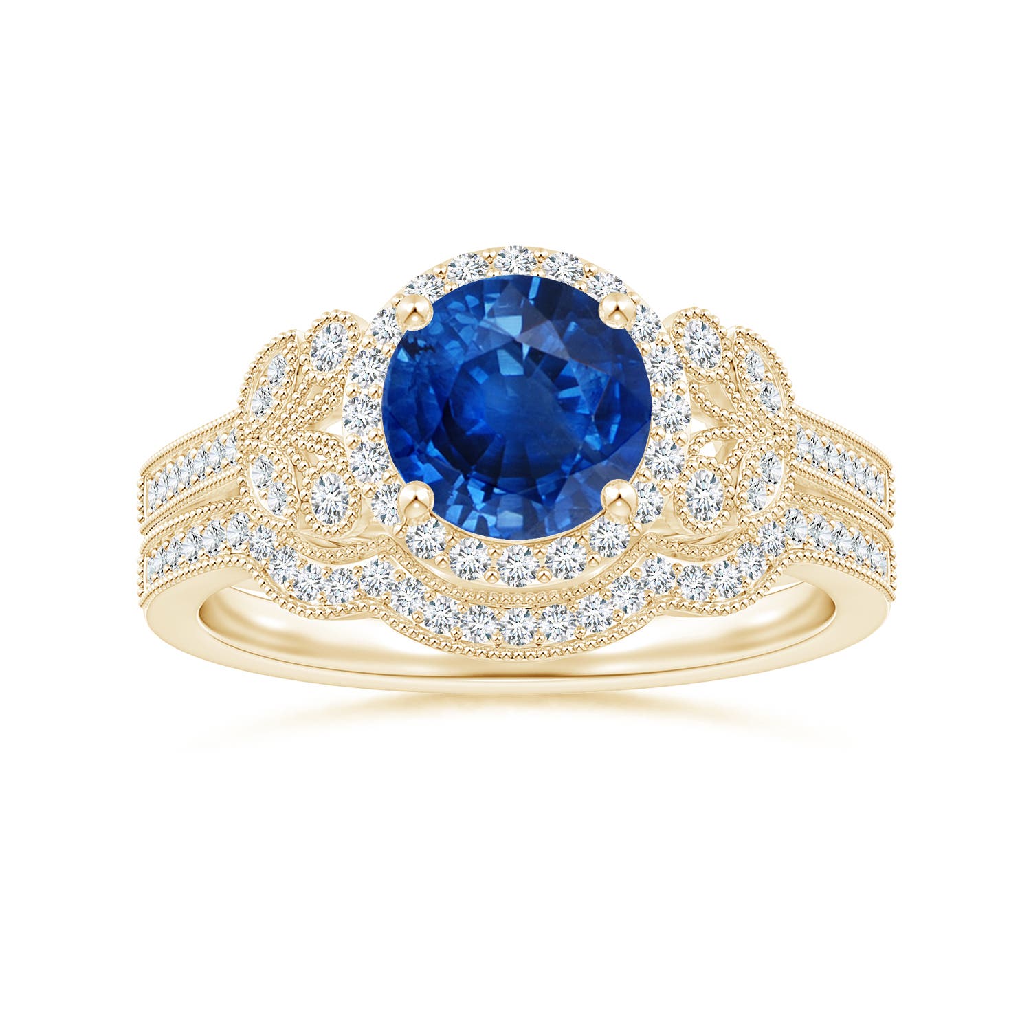 AAA - Blue Sapphire / 1.91 CT / 14 KT Yellow Gold