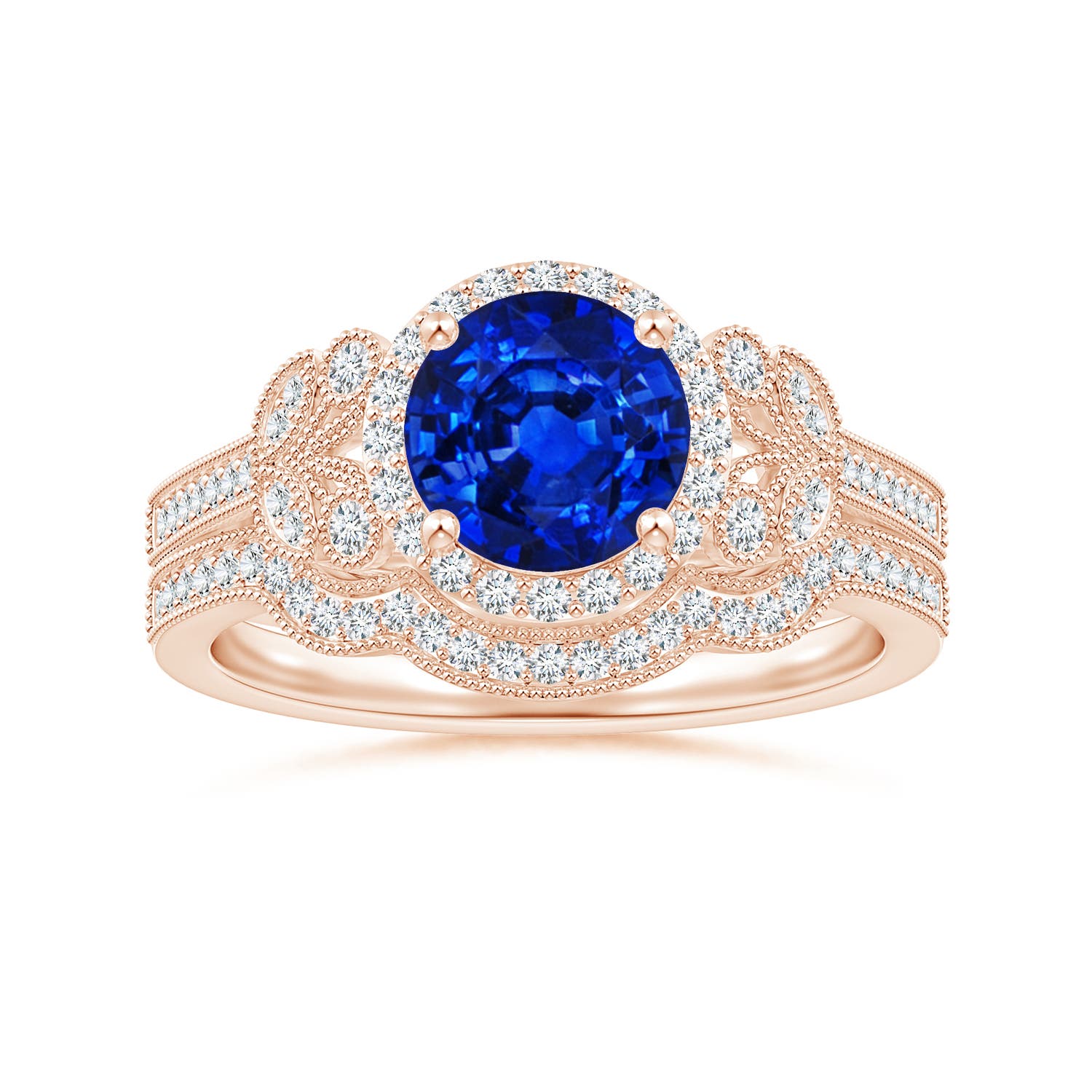 AAAA - Blue Sapphire / 1.91 CT / 14 KT Rose Gold