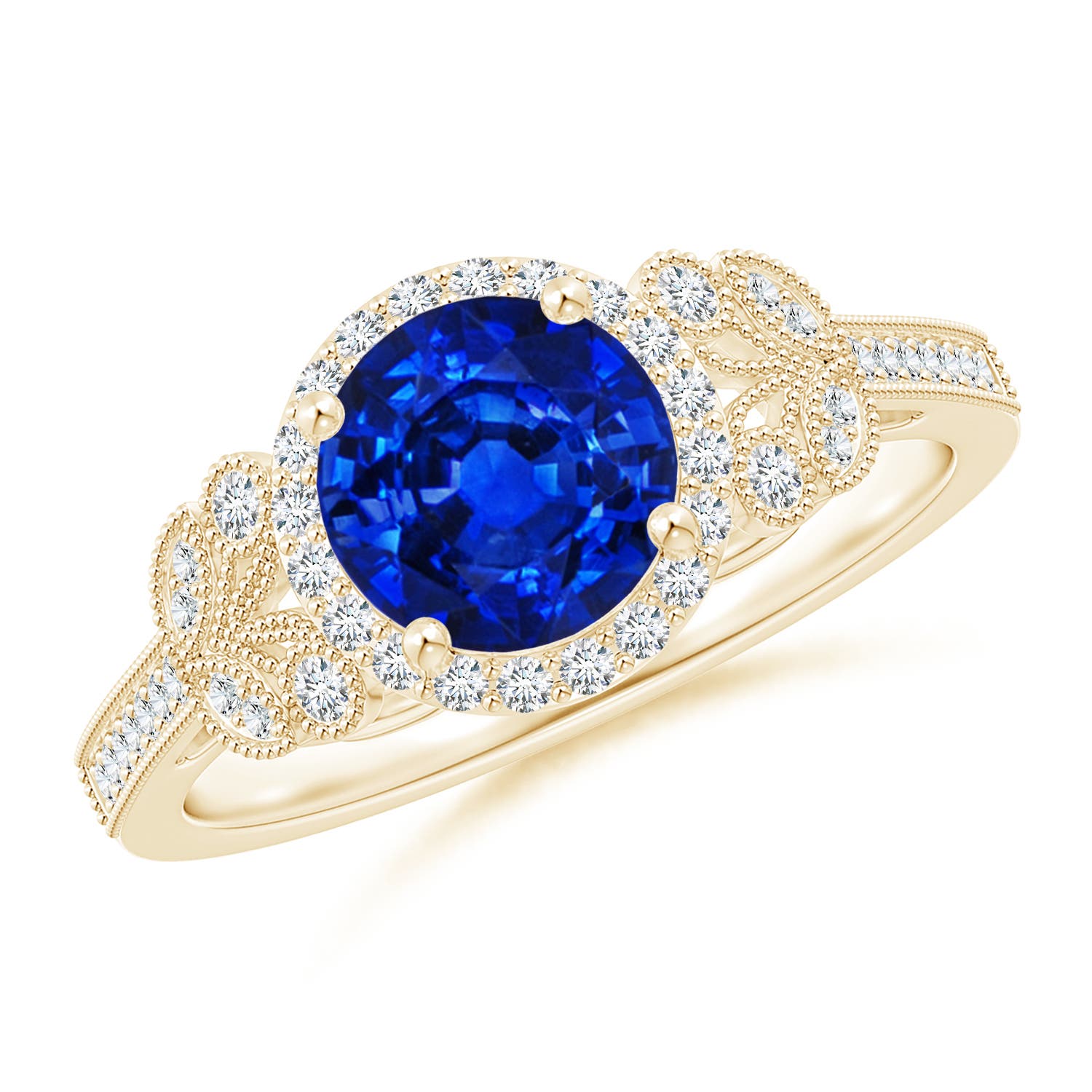 AAAA - Blue Sapphire / 1.91 CT / 14 KT Yellow Gold