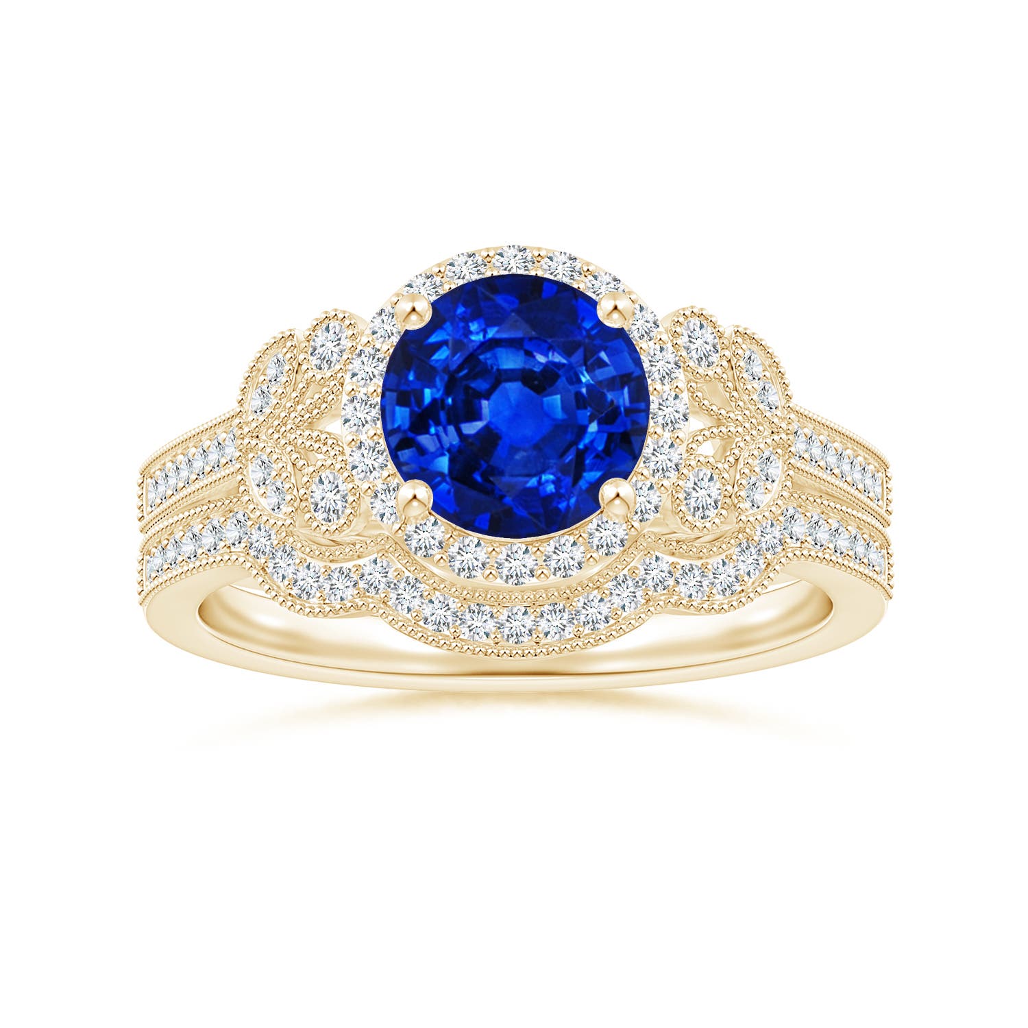 AAAA - Blue Sapphire / 1.91 CT / 14 KT Yellow Gold