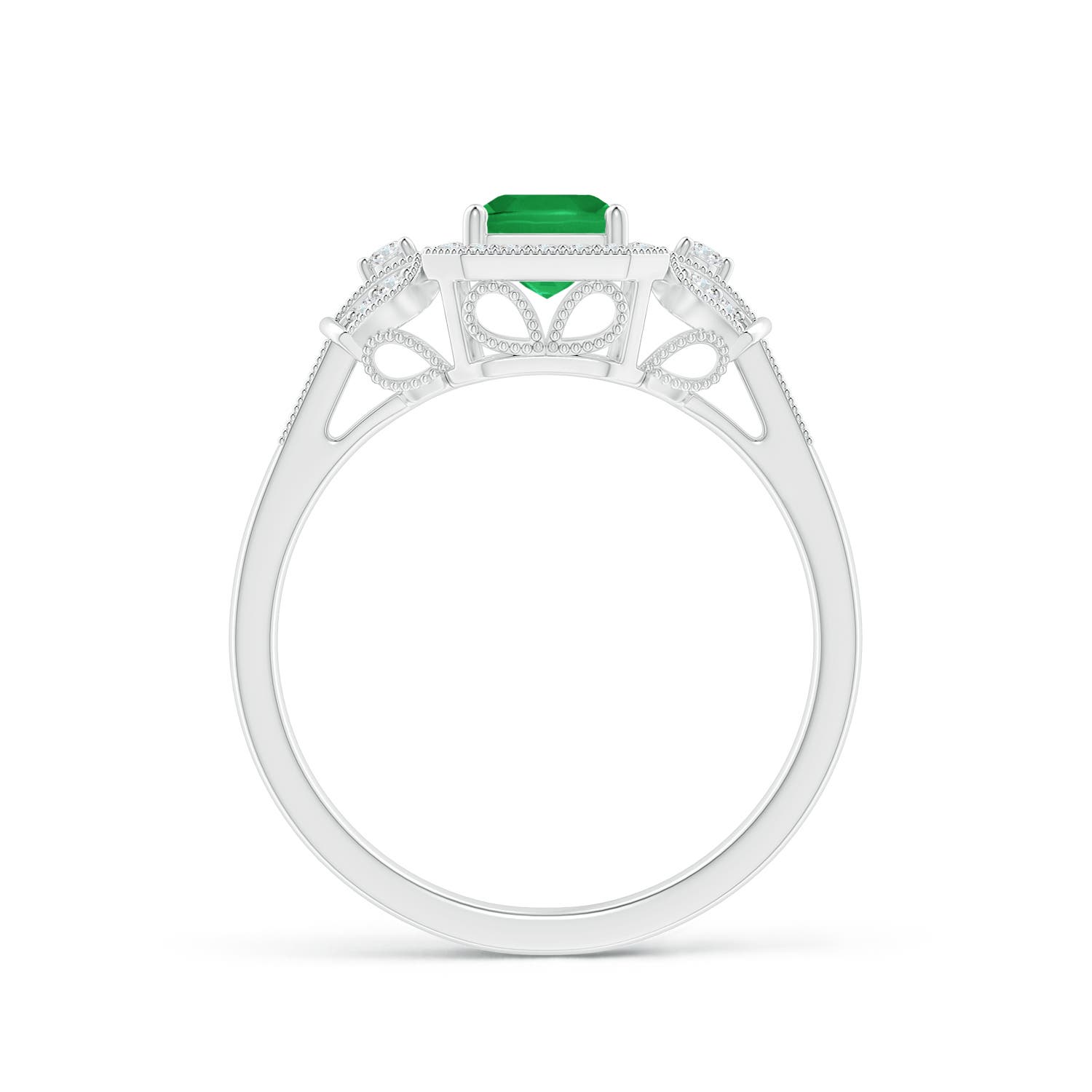 A - Emerald / 1.26 CT / 14 KT White Gold